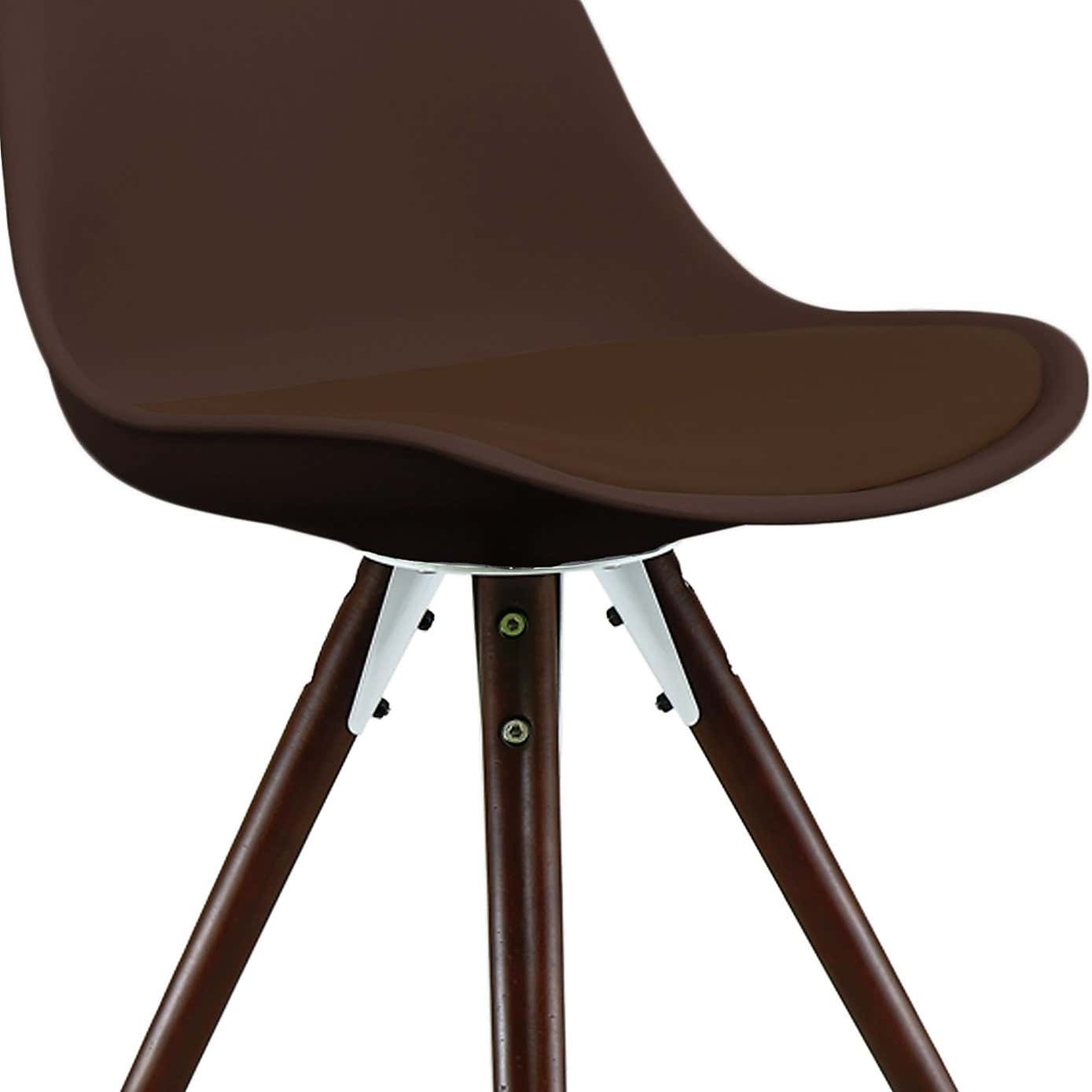 Fusion Living Soho Plastic Dining Chair with Pyramid Legs