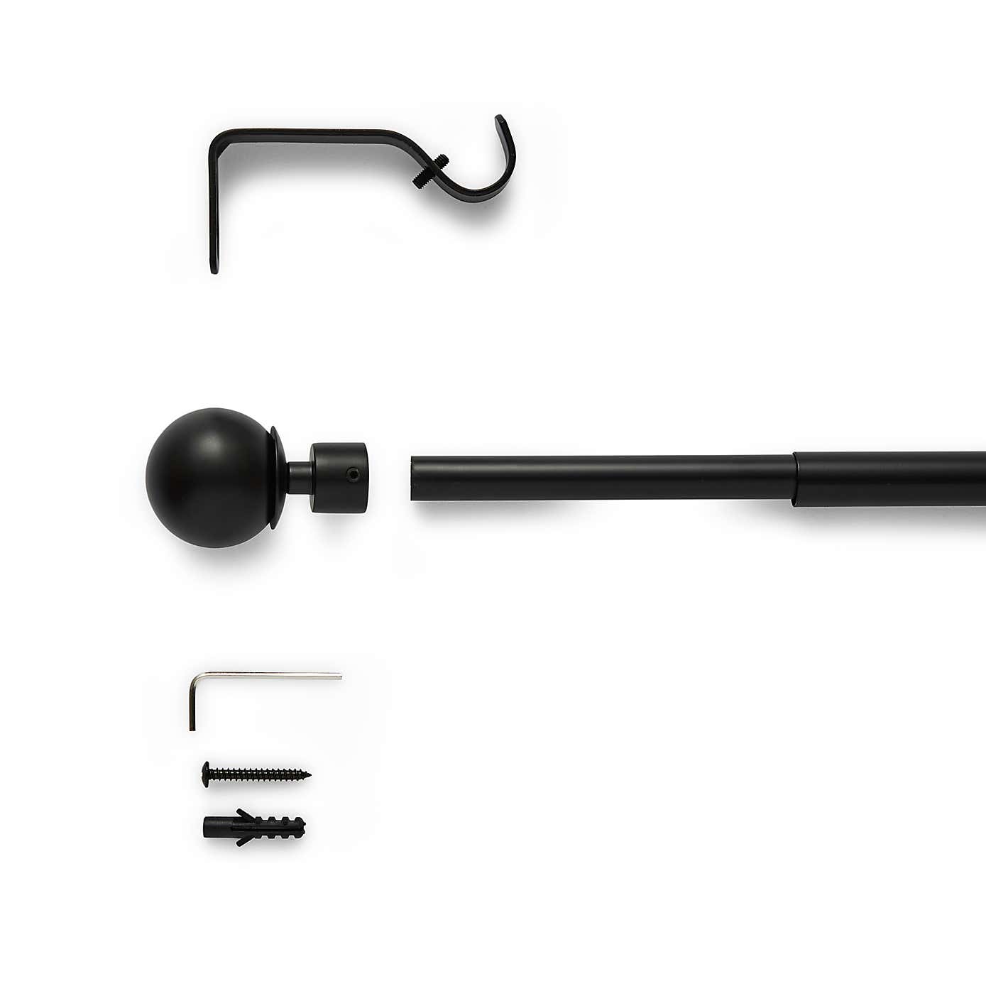 Globe Extendable Metal Eyelet Curtain Pole