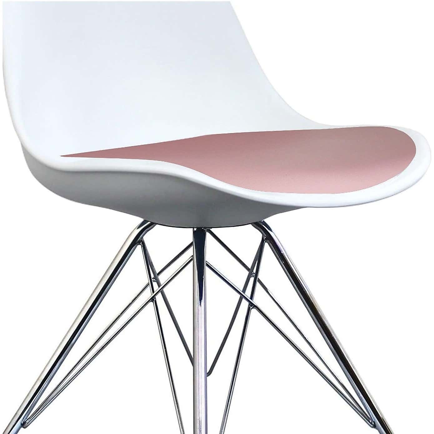 Fusion Living Soho White Plastic Dining Chair