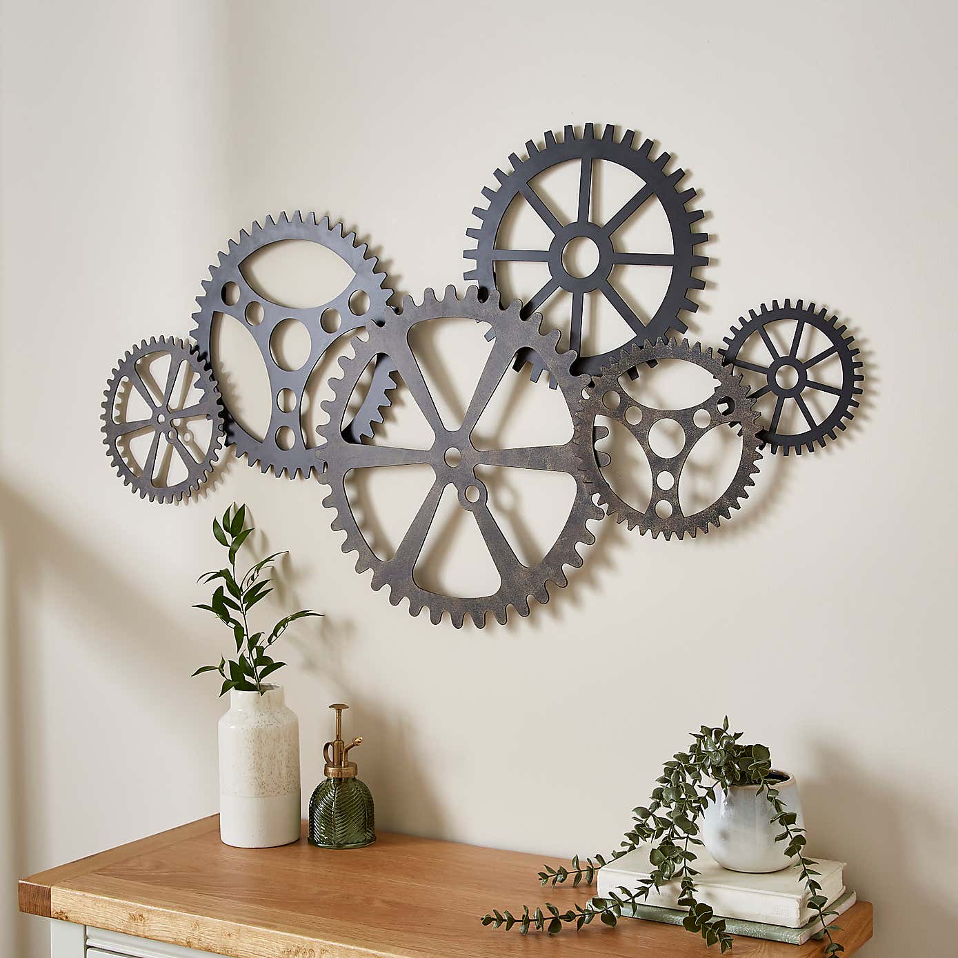 Indoor Outdoor Listera Cogs Wall Art 100cm