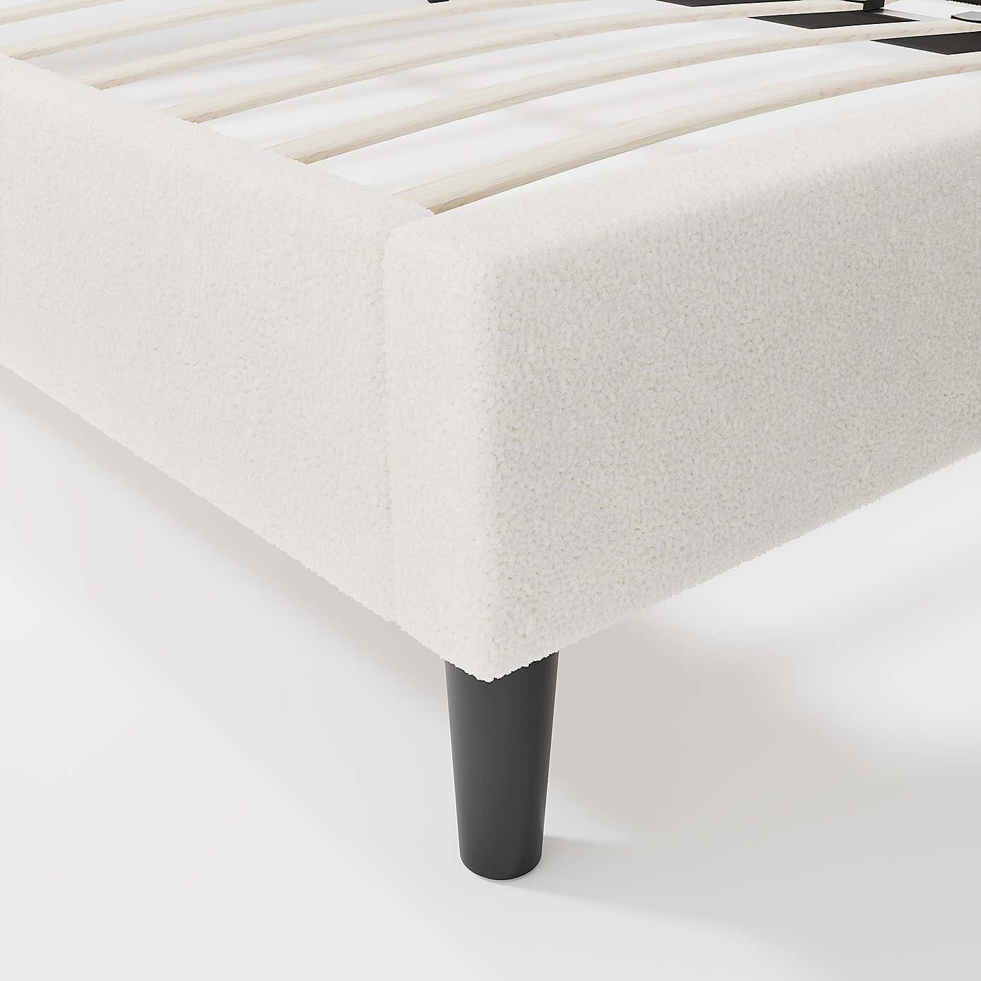 Alara Pleated Teddy Fabric Bed