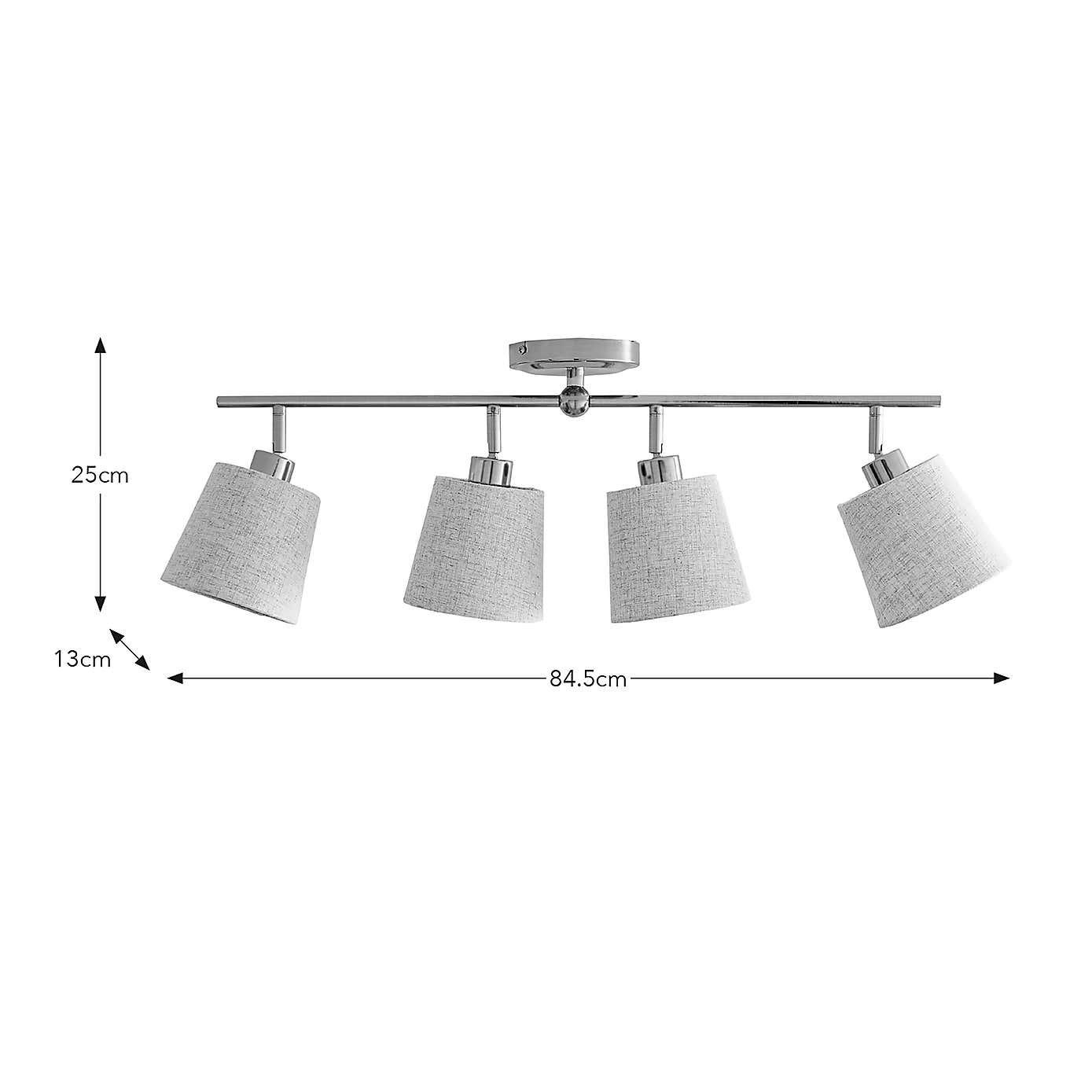 Preston 4 Light Adjustable Spotlight Bar