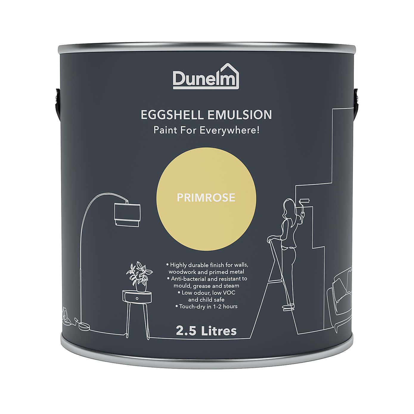 Dunelm Primrose Eggshell Emulsion Paint