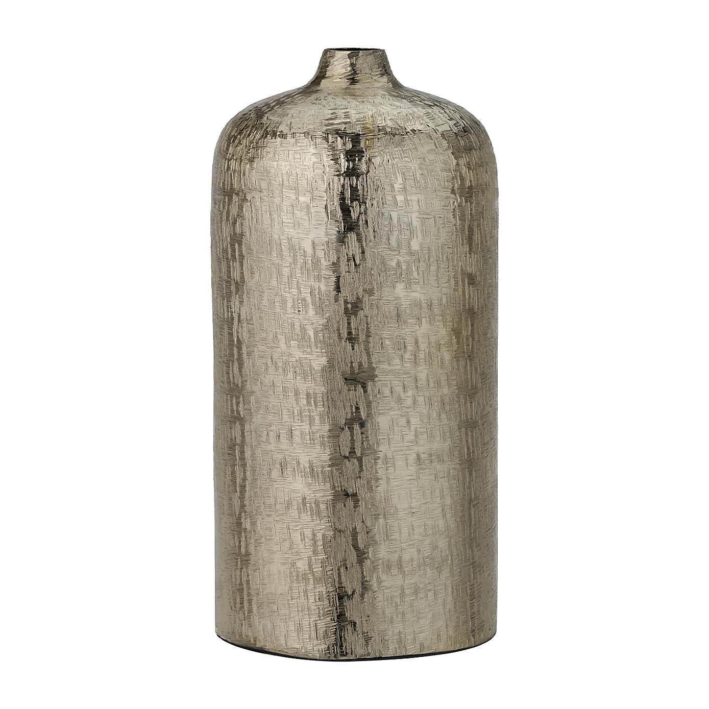 Metal Hammered Vase