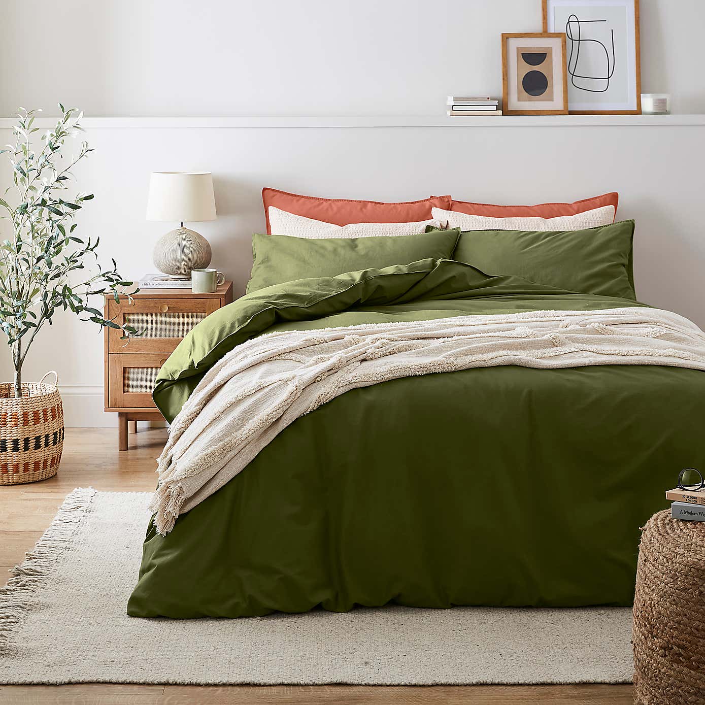 Recycled Cotton Duvet Cover and Pillowcase Set