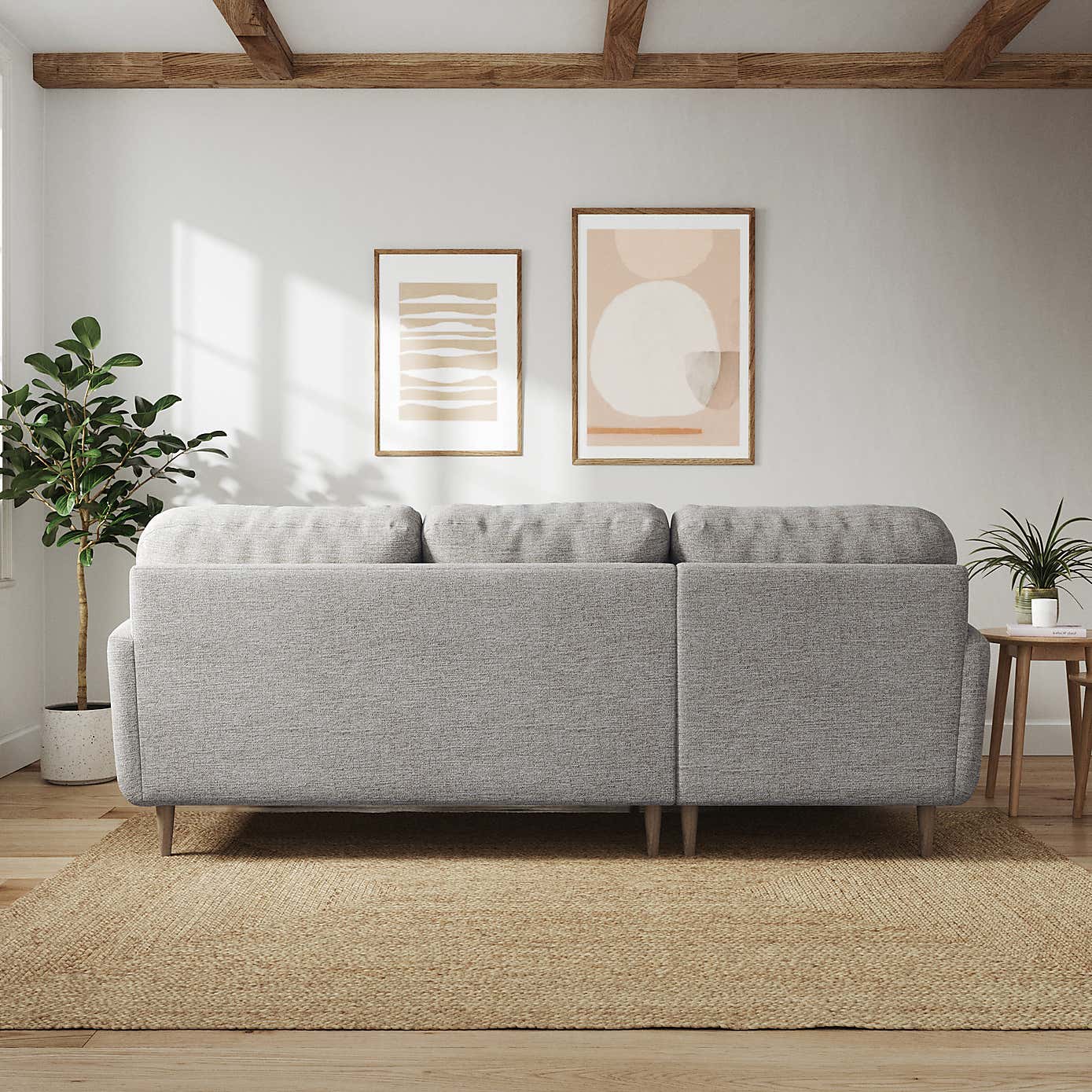 Sven Tonal Weave Large Corner Chaise Sofa