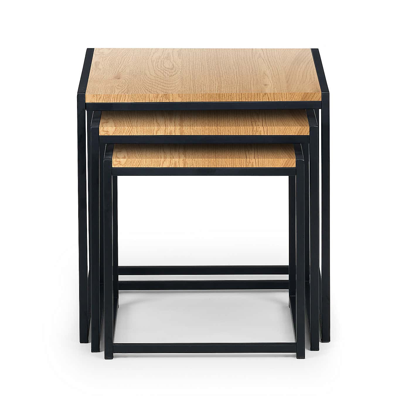 Tribeca Oak Nest of 3 Tables