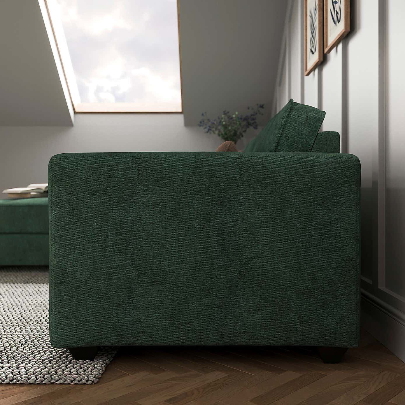 Claude Soft Tonal Chenille Corner Chaise Sofa