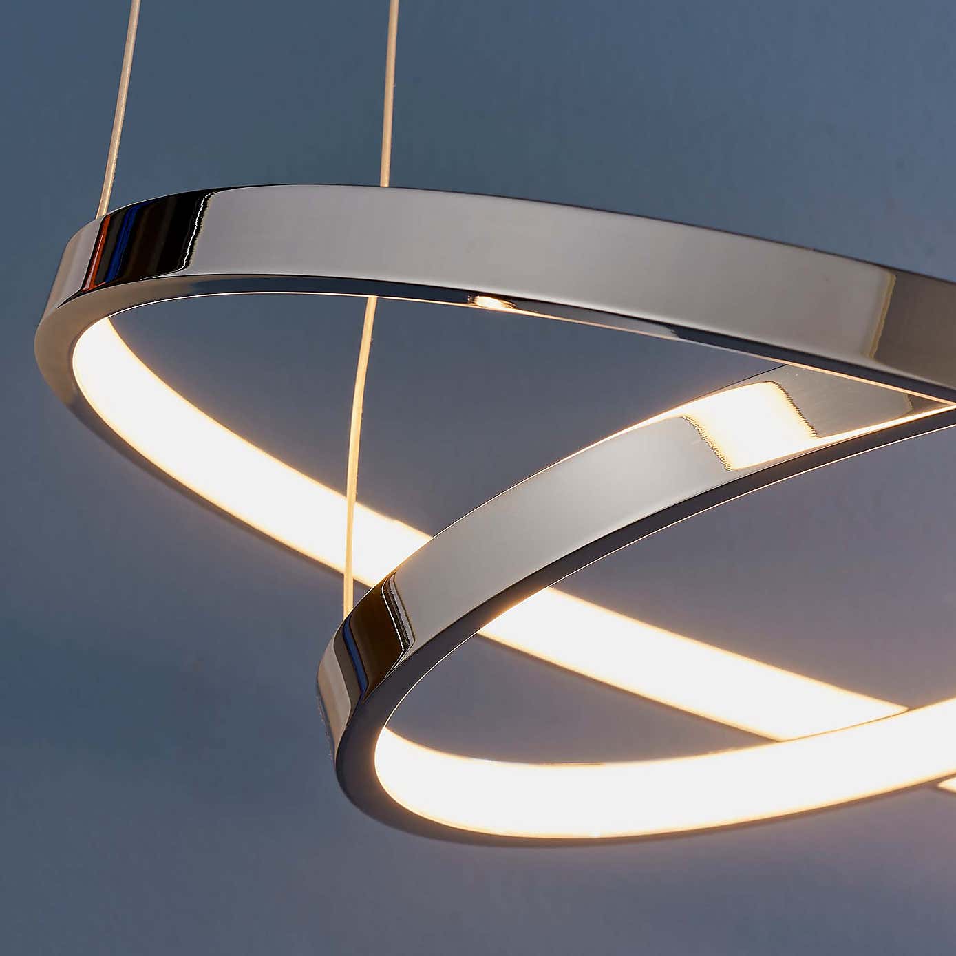 Vogue Kline 2 Light Integrated LED Hoops Ceiling Fitting