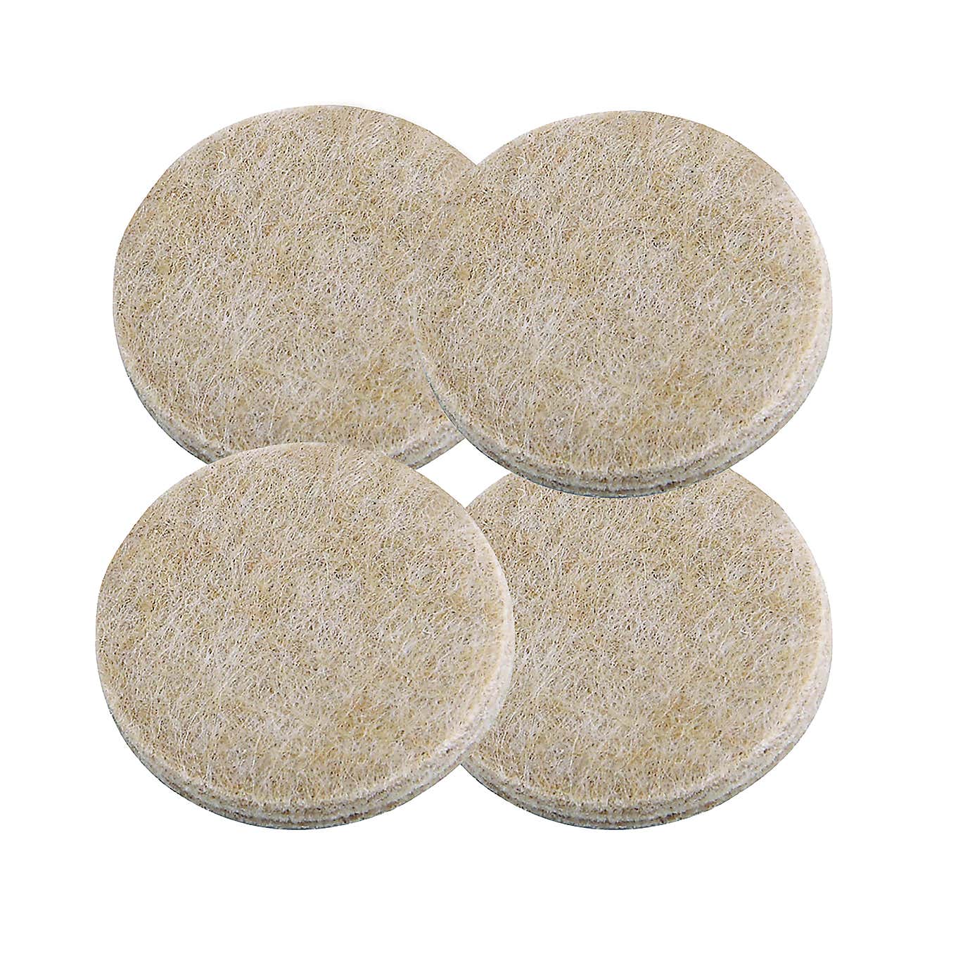 Felt Gard Pads Round 75mm Pack of 4 Natural