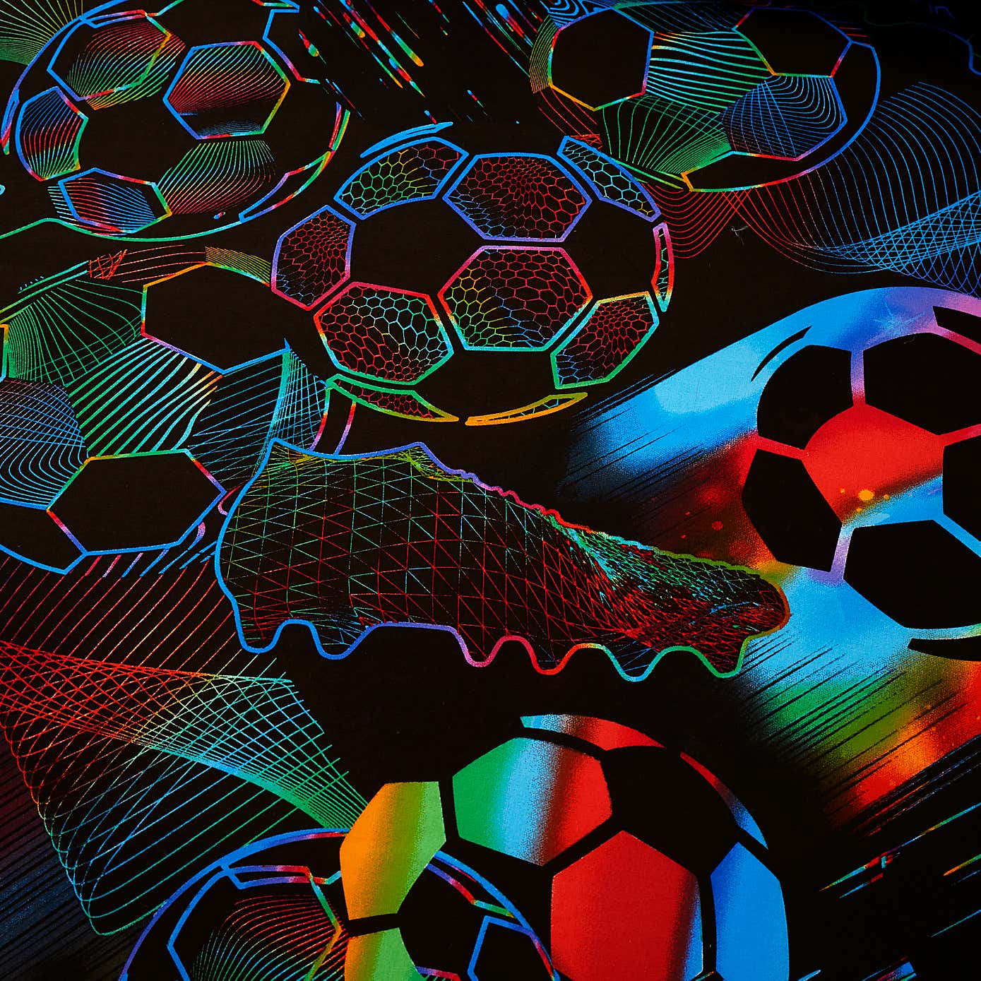 Bright Football Duvet Cover & Pillowcase Set