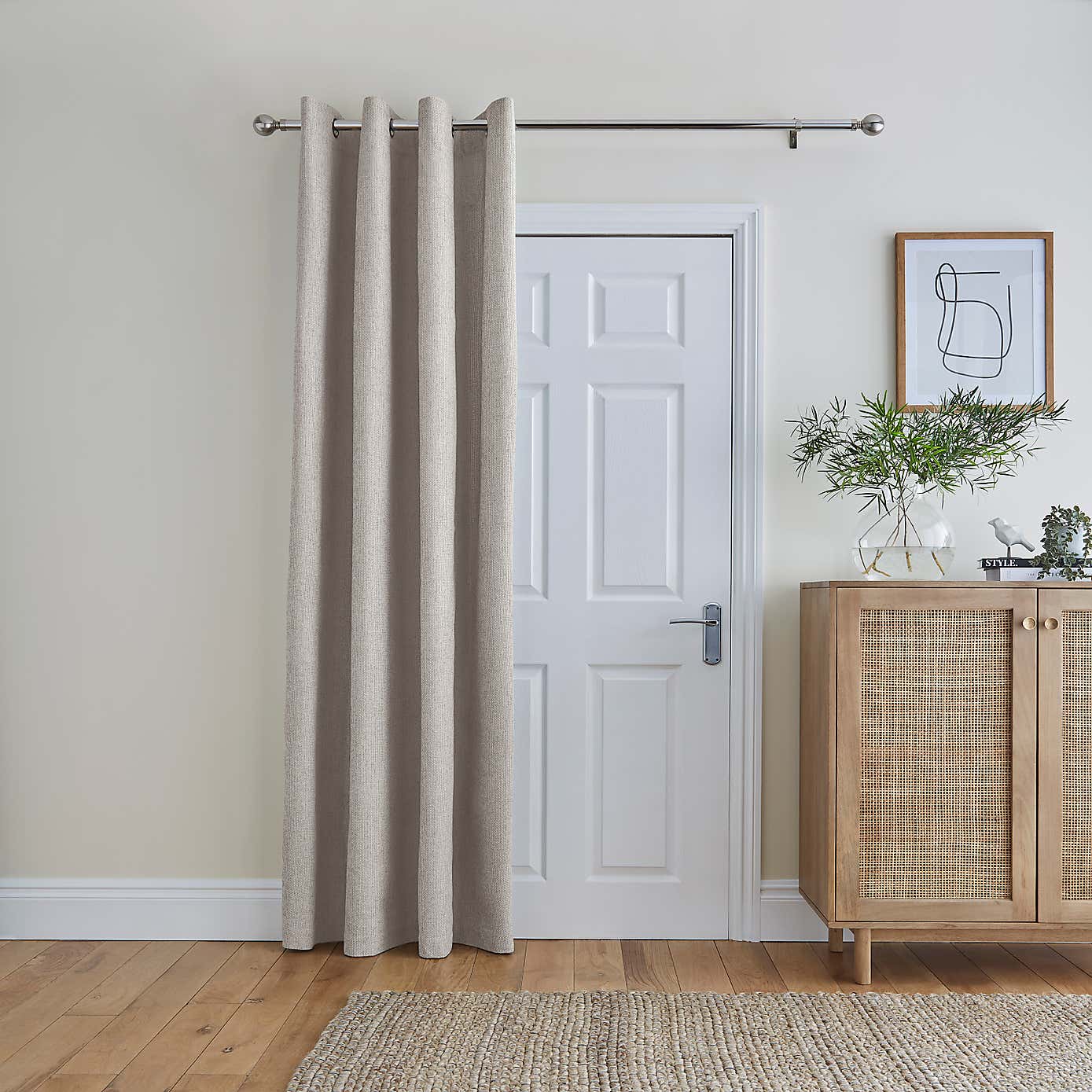 Ensley Chenille Thermal Eyelet Door Curtains