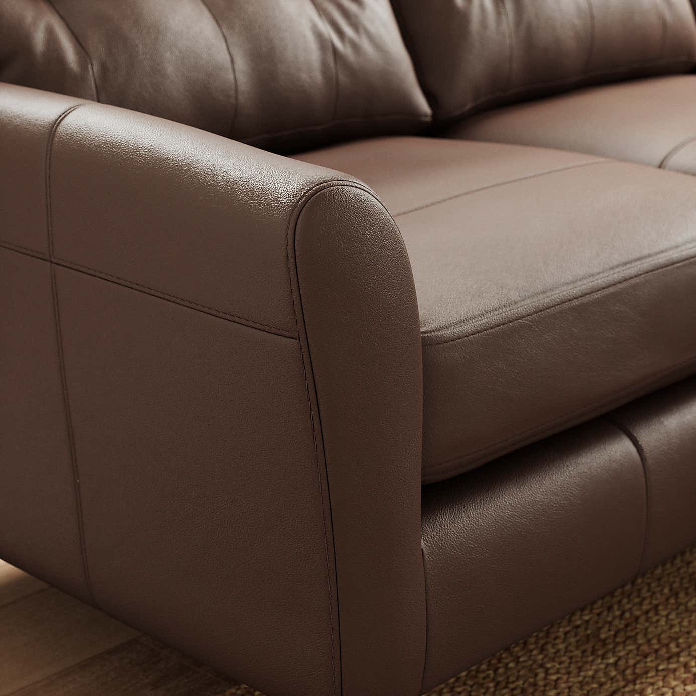 Sven Classic Leather Large Corner Chaise Sofa