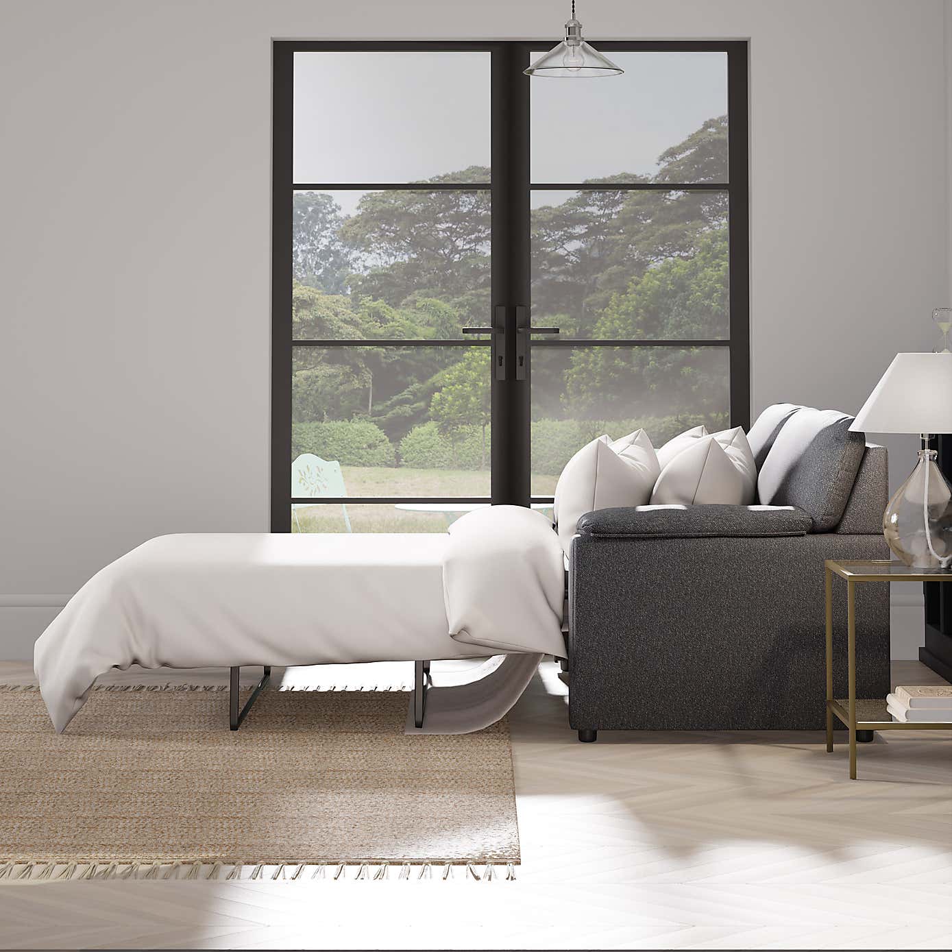 Meyer Tonal Weave 2 Seater Double Sofa Bed