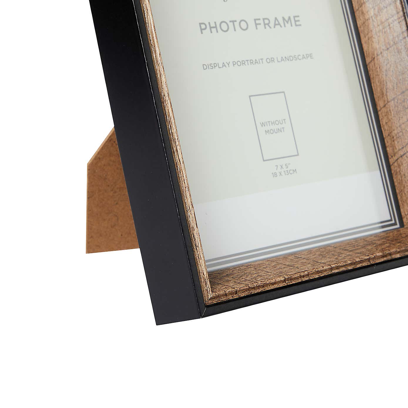 Fulton Natural and Black Photo Frame