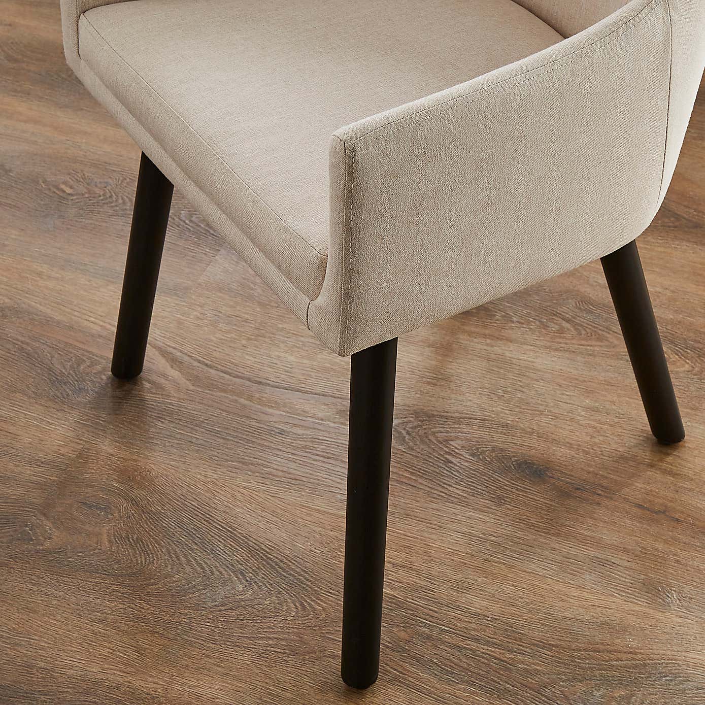 Eddie Luna Fabric Carver Dining Chair