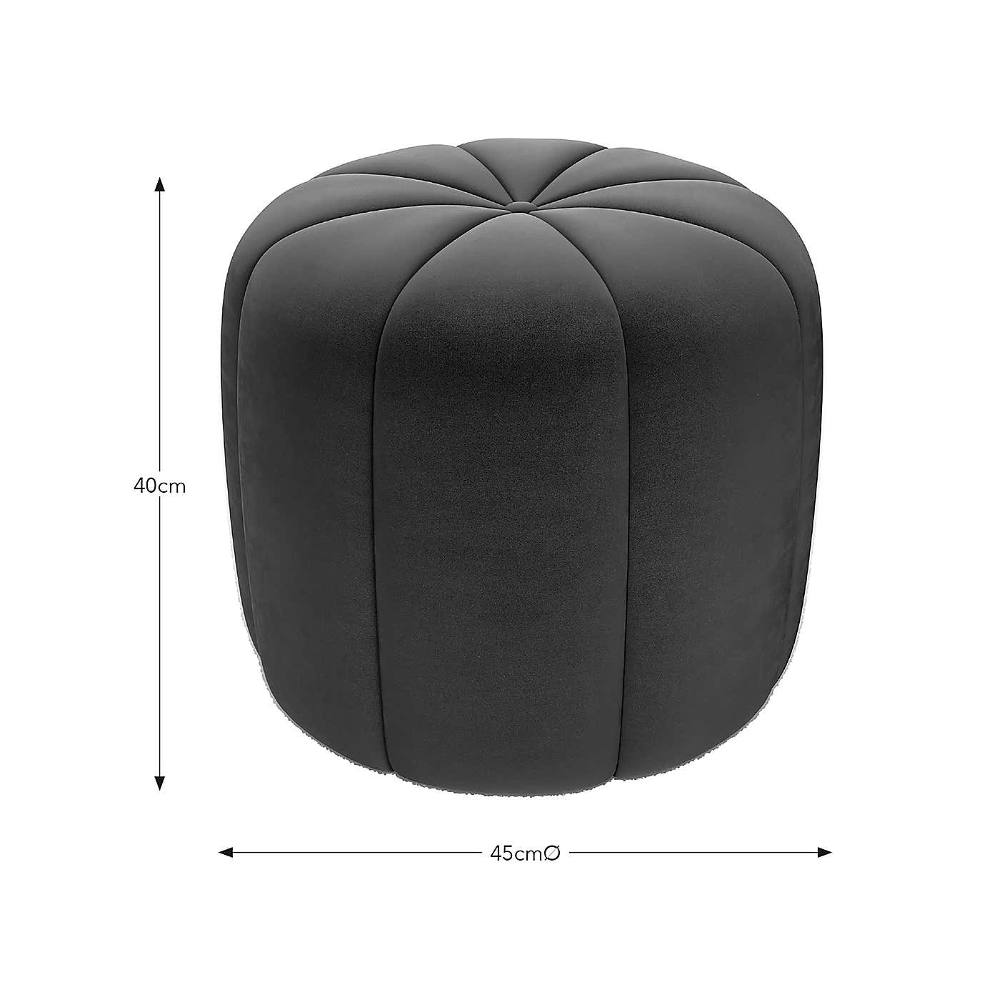 Pumpkin Velvet Footstool