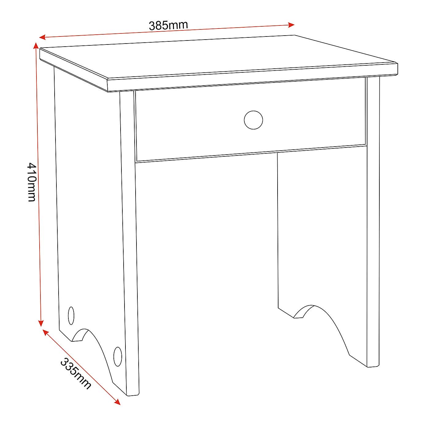 Corona Pine Dressing Table Stool