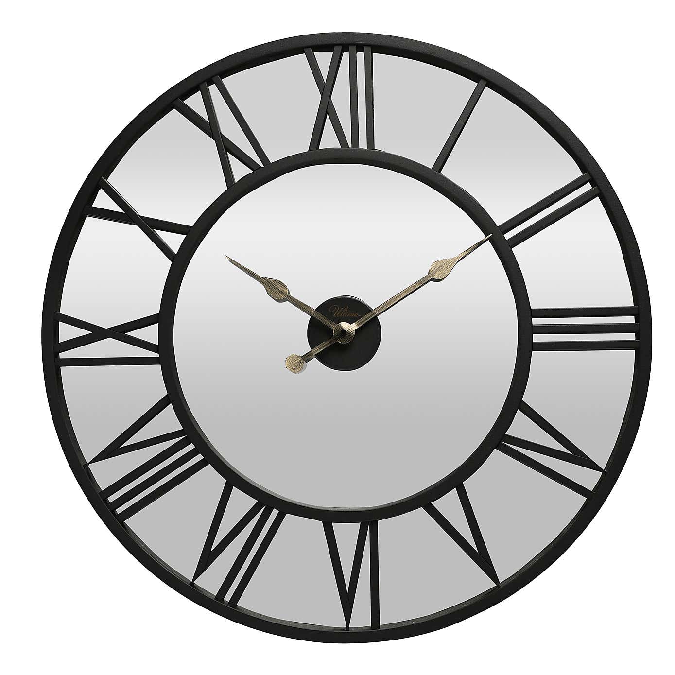 Hometime Mirrored Roman Dial Wall Clock