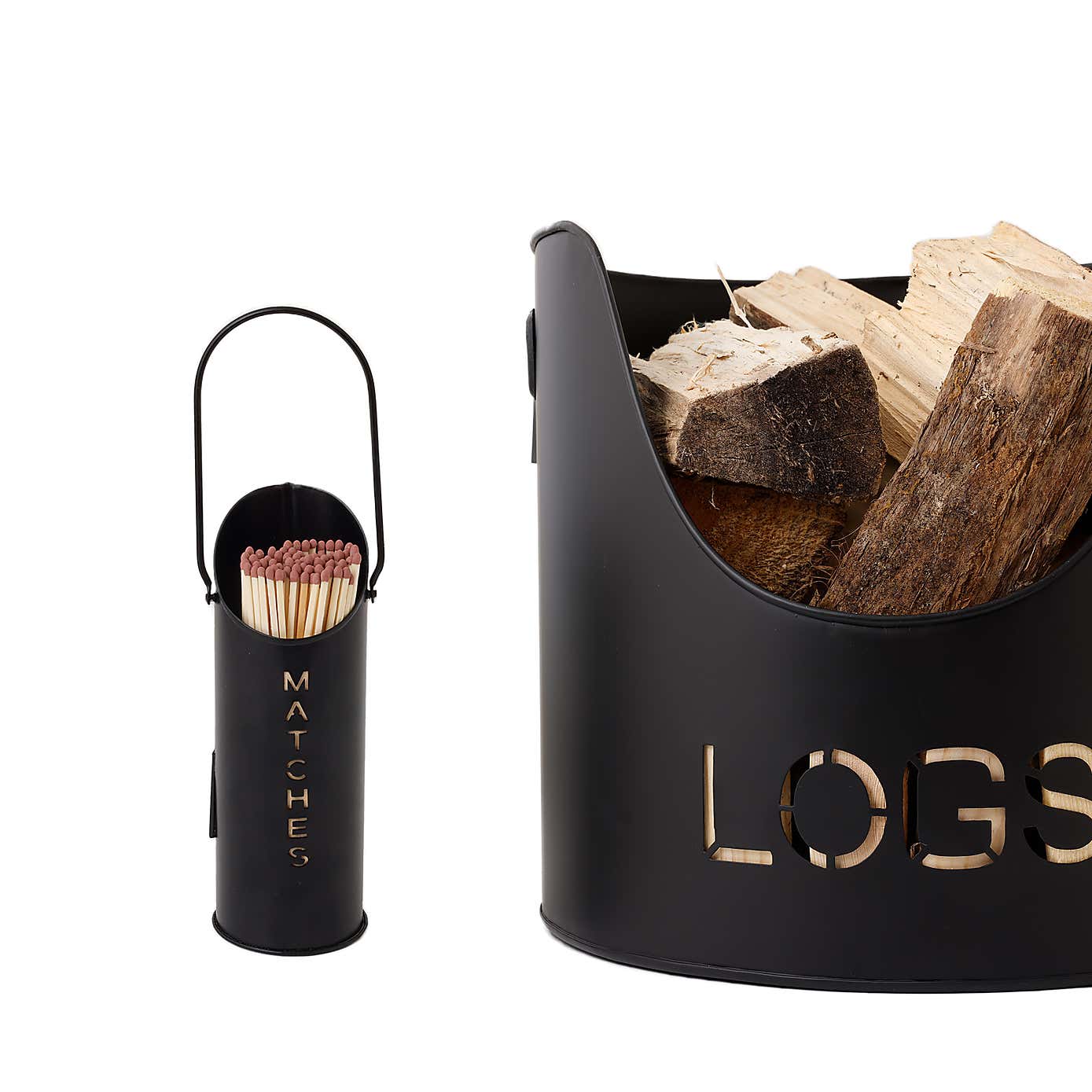 Snug - Fireside Hickory Iron 3 Piece Firewood Set