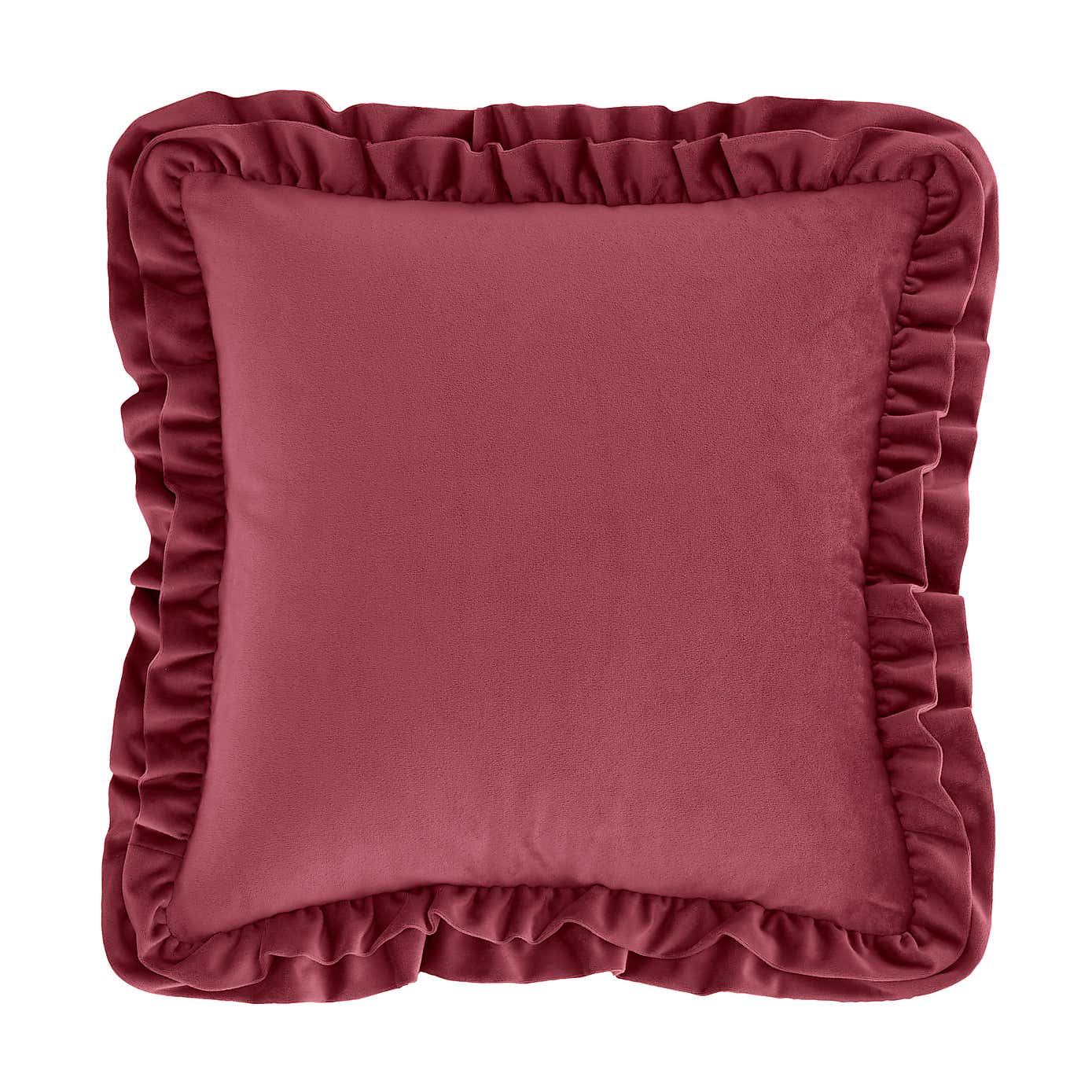 Catherine Lansfield So Soft Velvet Touch Double Frill Square Cushion