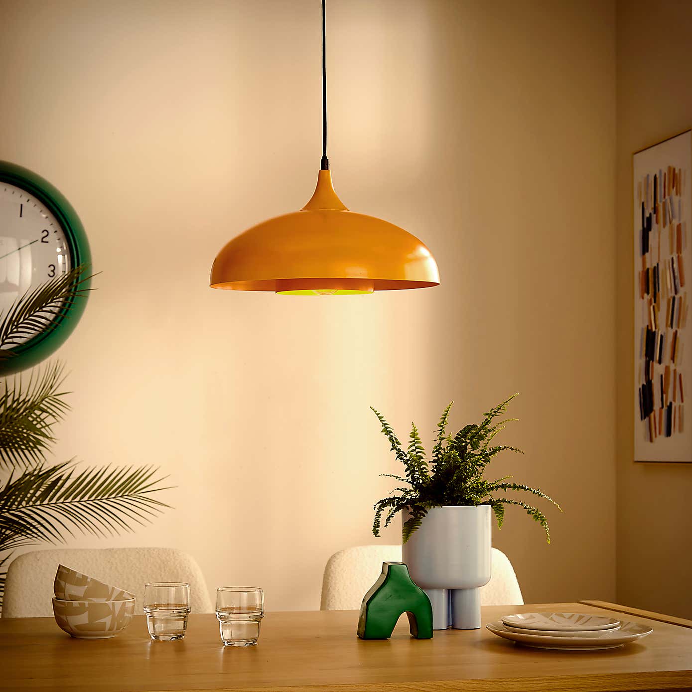 Elements Lennon Industrial 2 Tier Dome Pendant Light