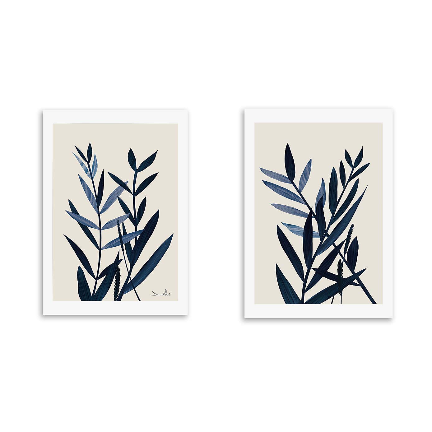 Set of 2 East End Prints Blue Plant Prints