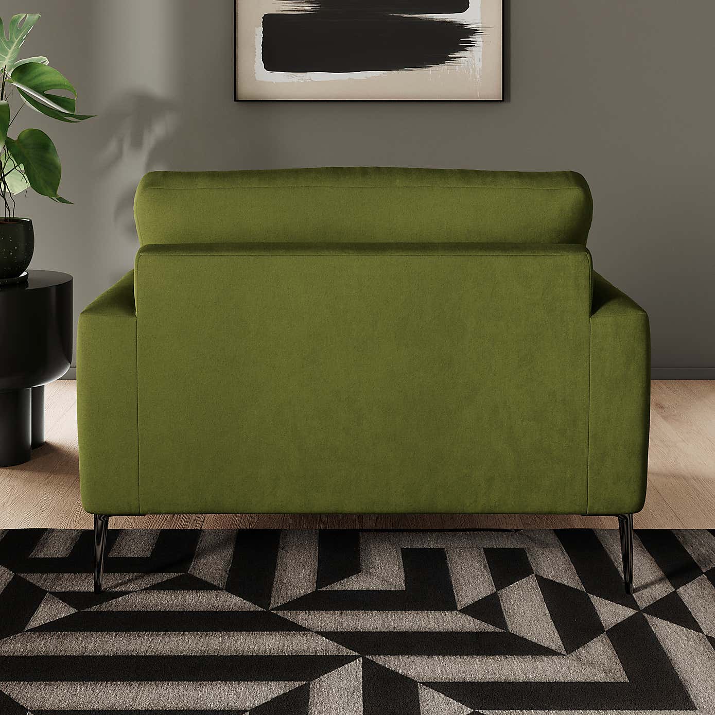 Lawson Matte Plush Velvet Snuggle Chair