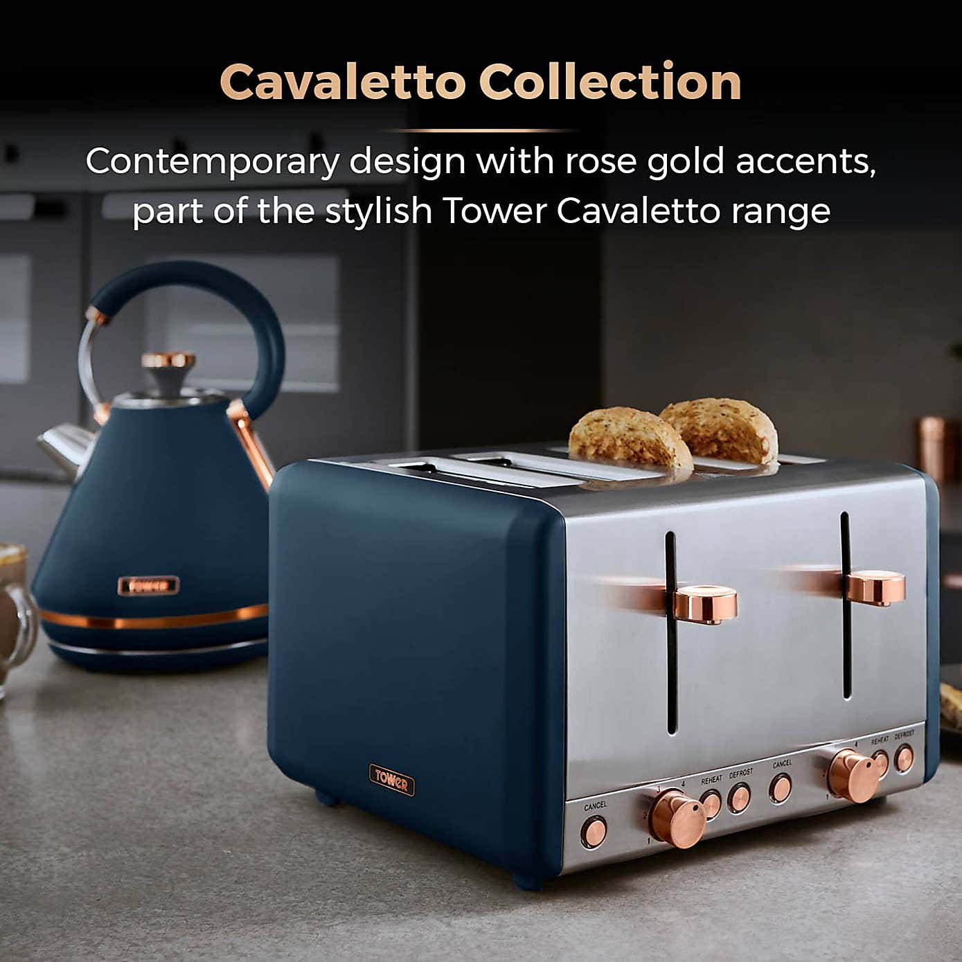 TOWER Cavaletto 4 Slice Toaster