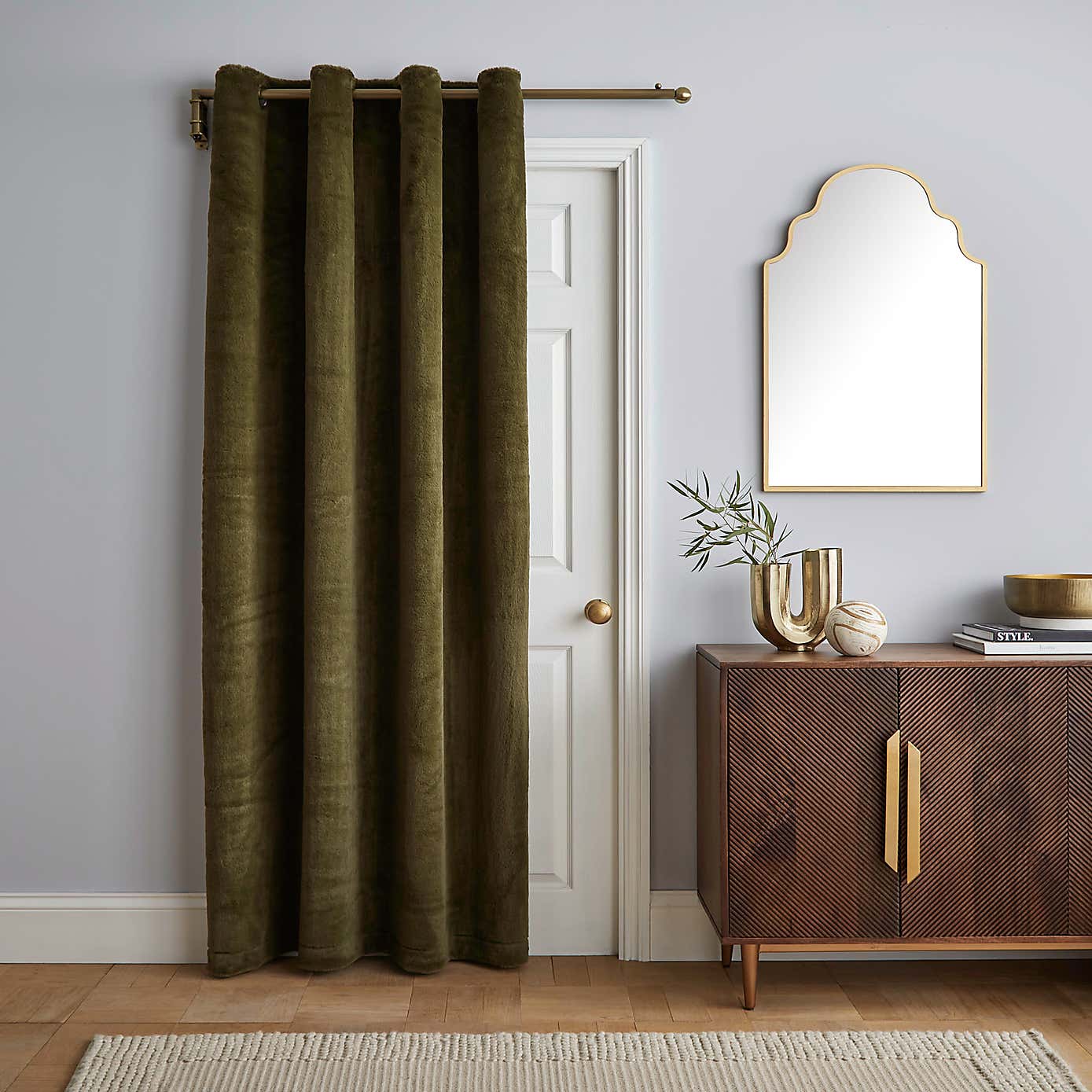 Lenon Thermal Eyelet Door Curtain