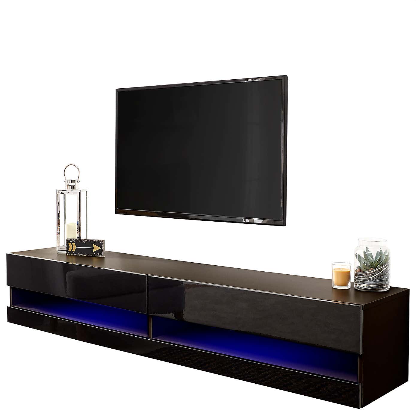 Galicia LED Wide Floating Wall TV Unit for TVs up to 67"