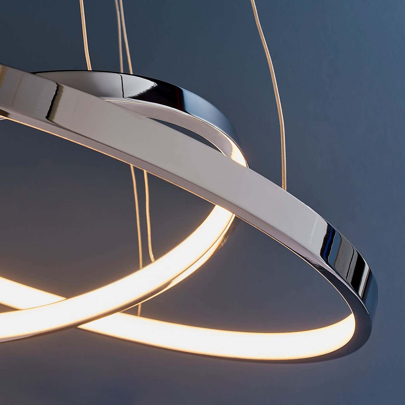 Vogue Kline 2 Light Integrated LED Hoops Ceiling Fitting