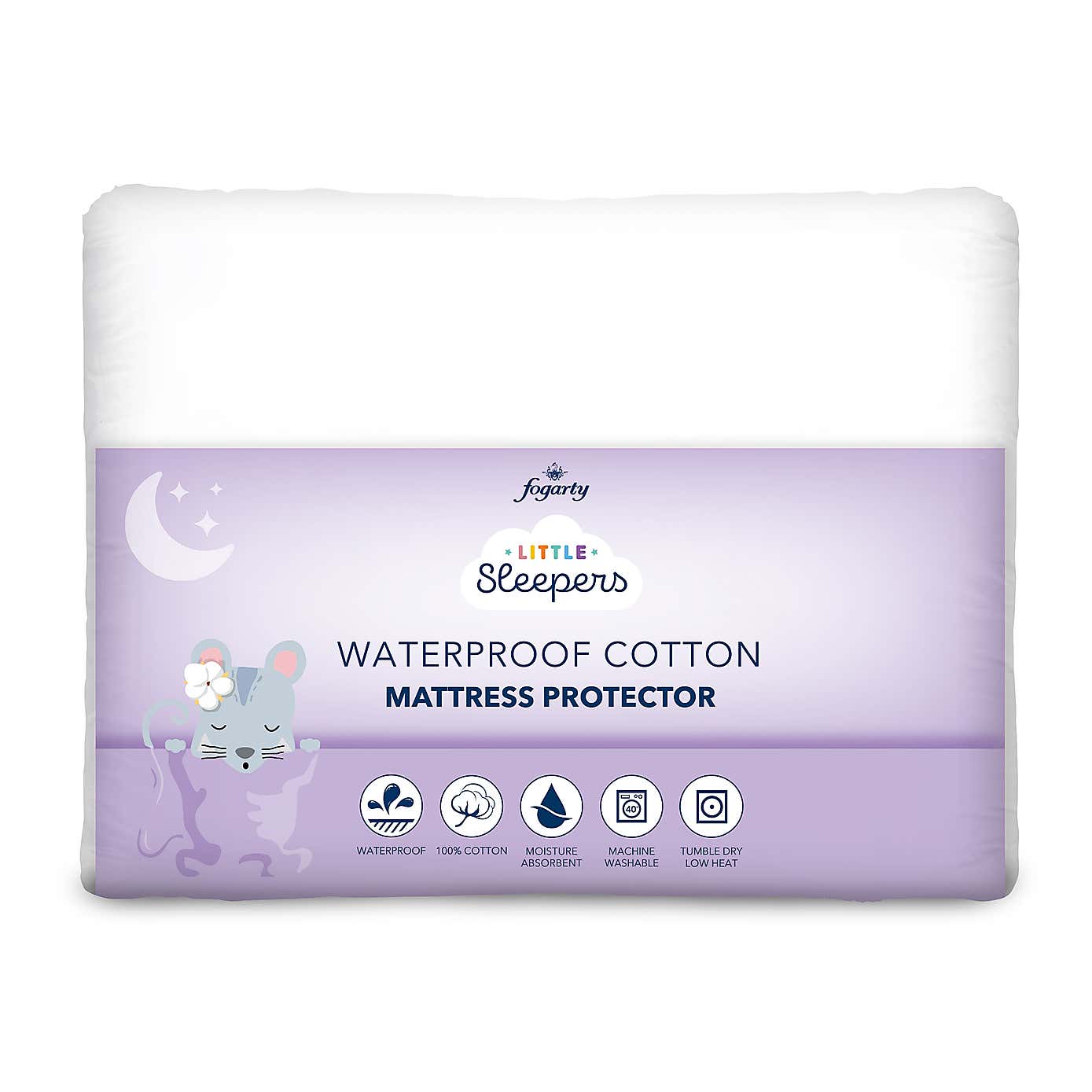 Fogarty Little Sleepers Cotton Terry Waterproof Cot Mattress Protector
