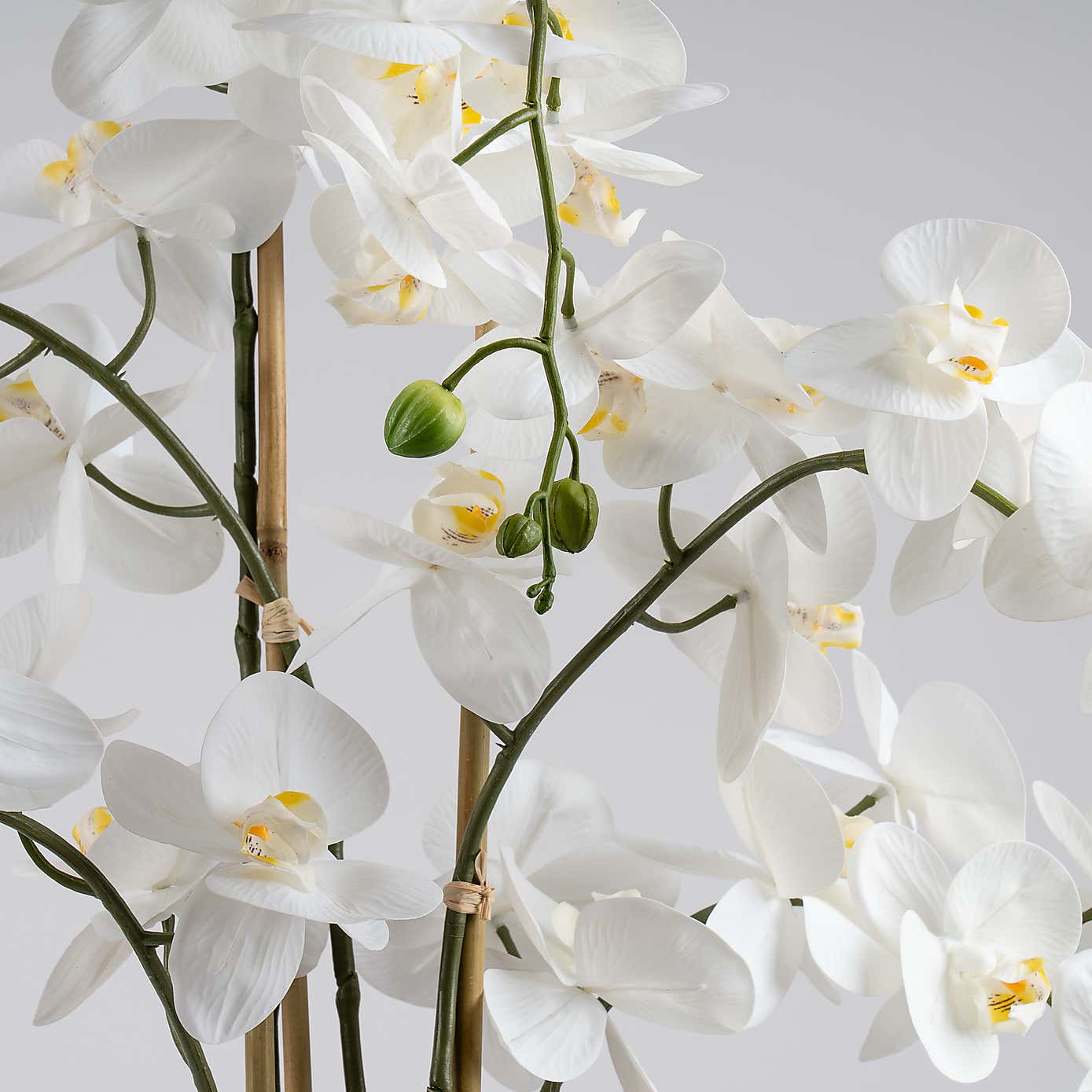 Artificial Real Touch Phalaenopsis Orchid in Stone Pot