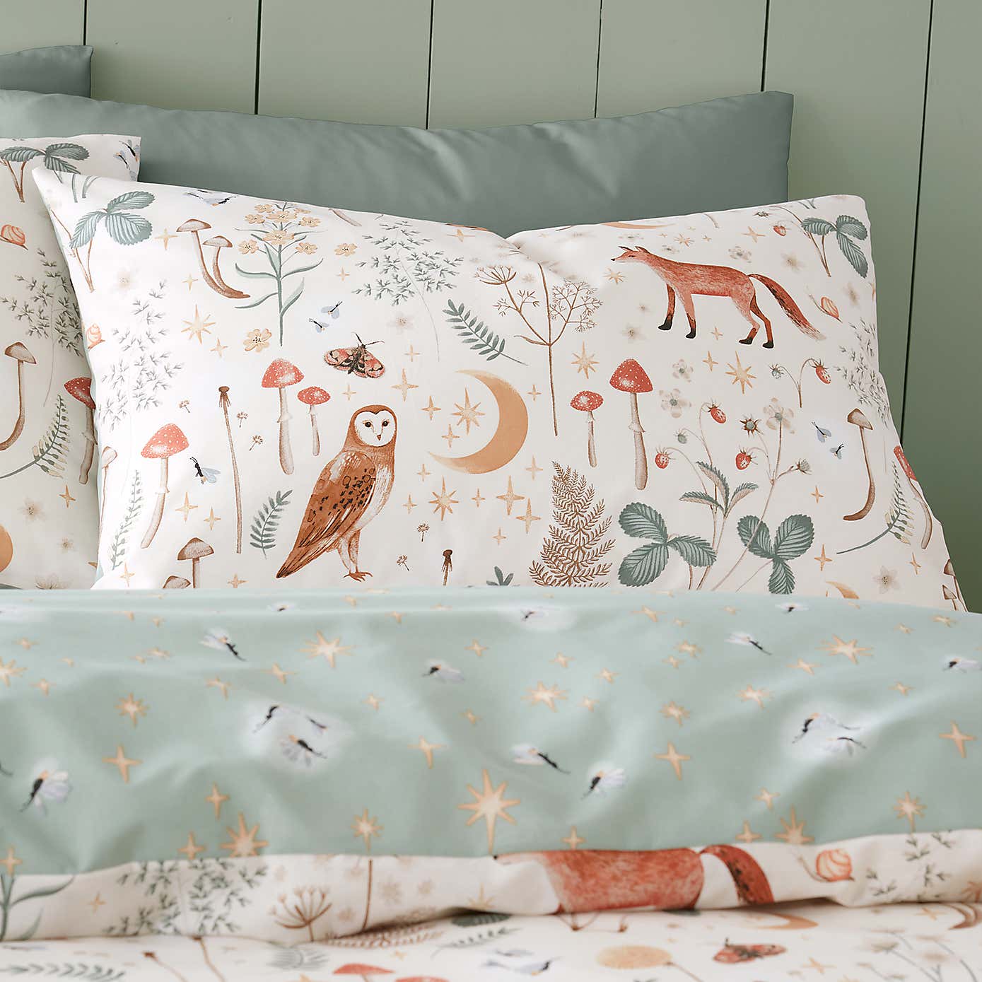 Catherine Lansfield Enchanted Twilight Animals Reversible Duvet Cover & Pillowcase Set