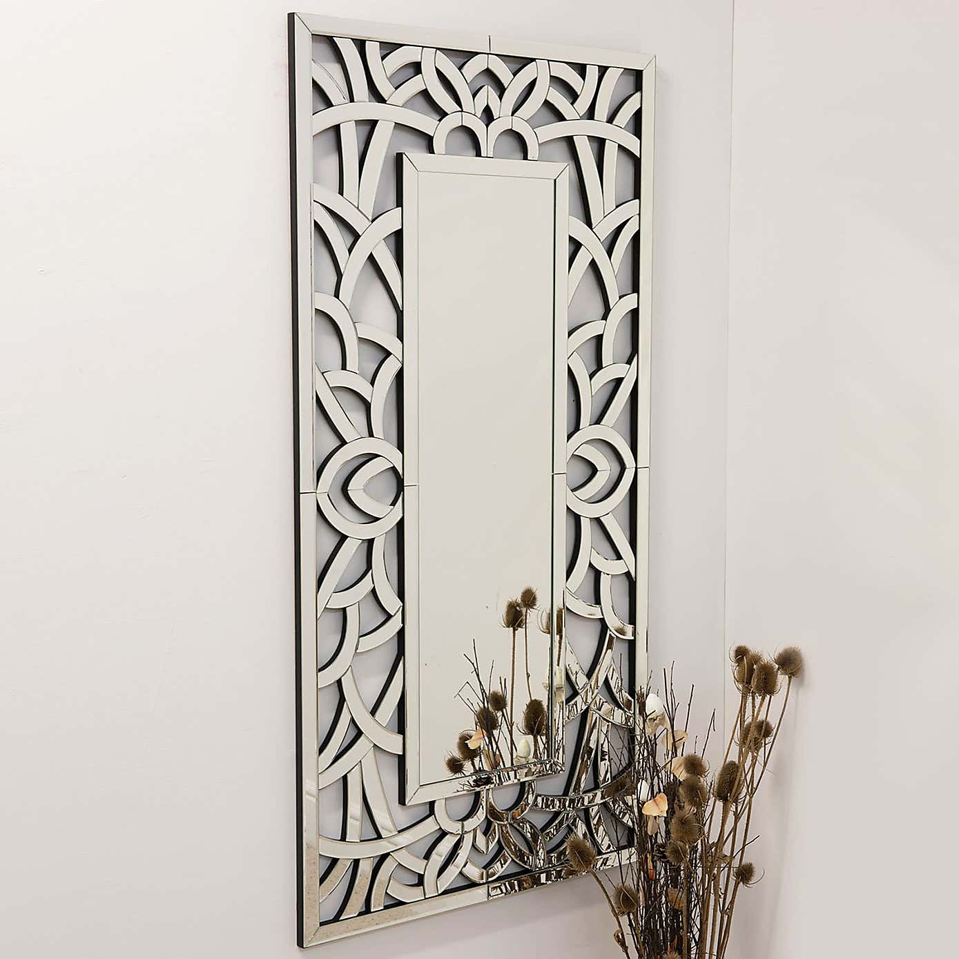 Surrey Detailed Rectangle Full Length Wall Mirror