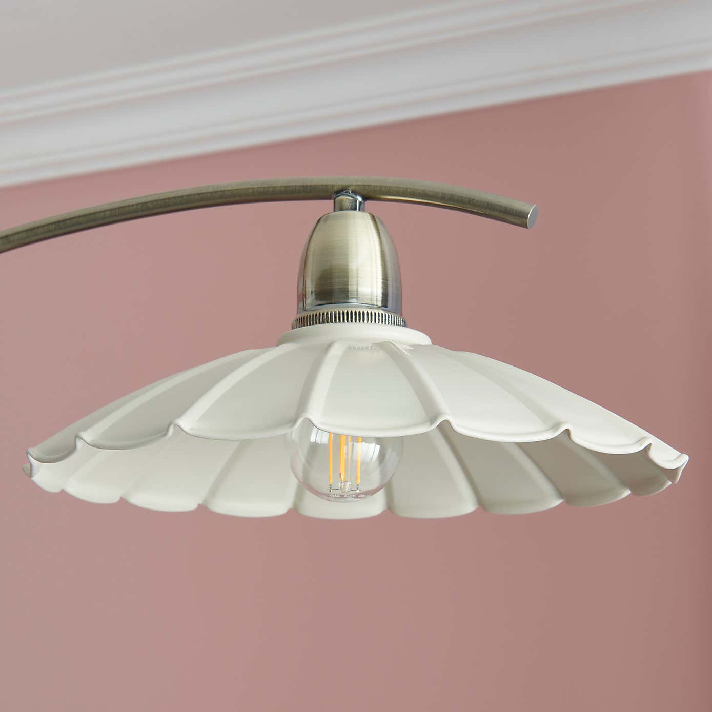 Maya Scallop 3 Light Adjustable Diner Ceiling Light