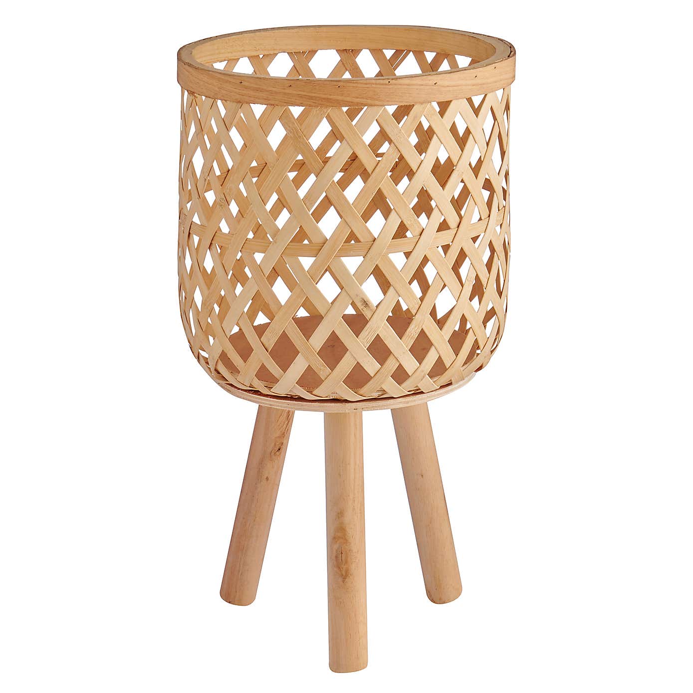 Bamboo and Wood Plant Pot Stand