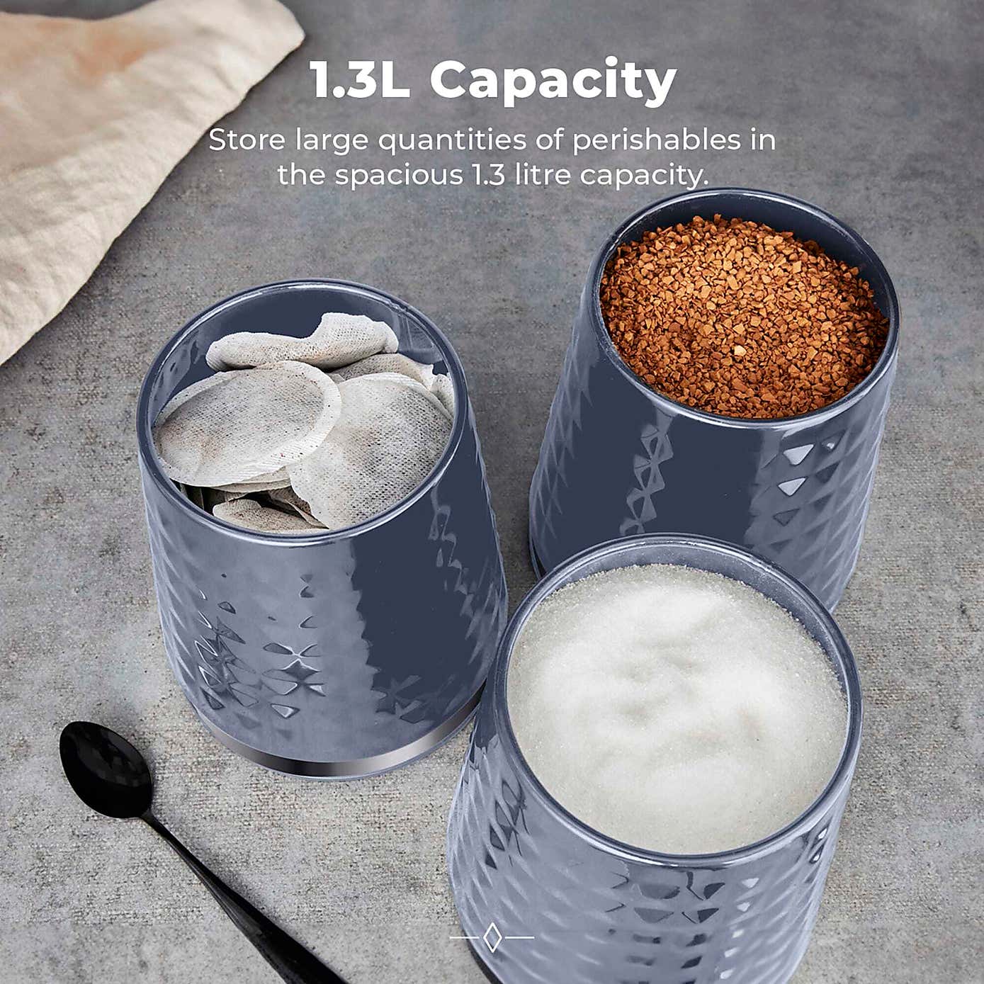 TOWER Solitaire Set of 3 Canisters