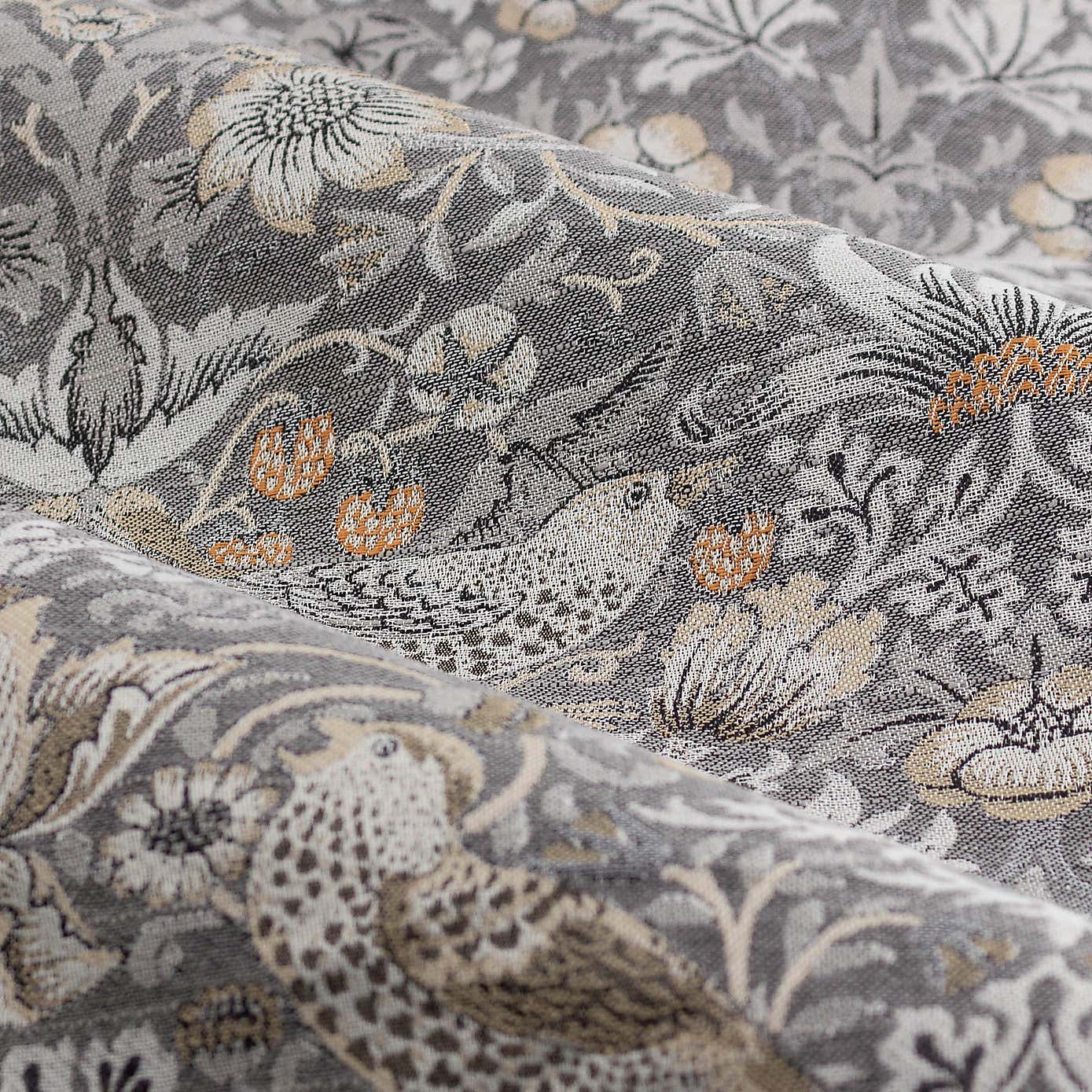 Morris & Co. Strawberry Thief Jacquard Pencil Pleat Curtains