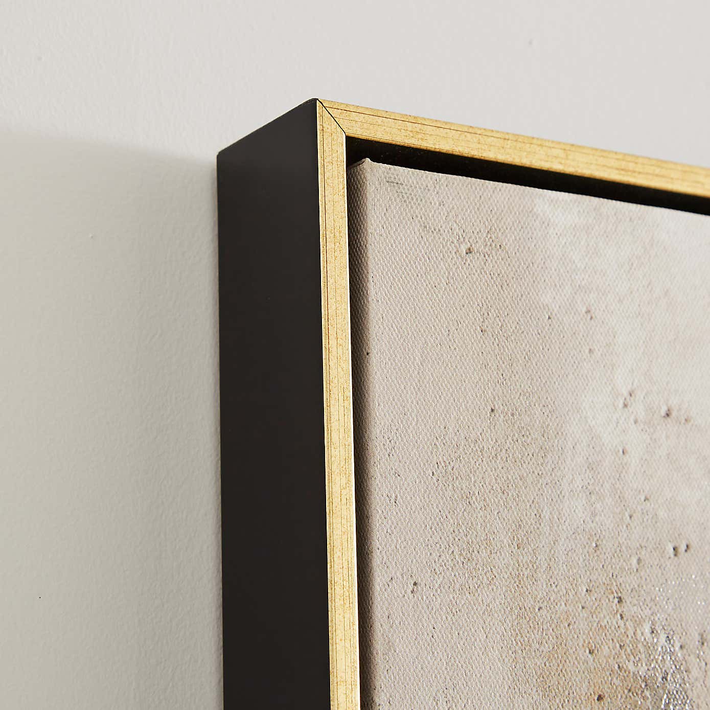 Minimal Luxe Metallic Abstract Framed Canvas