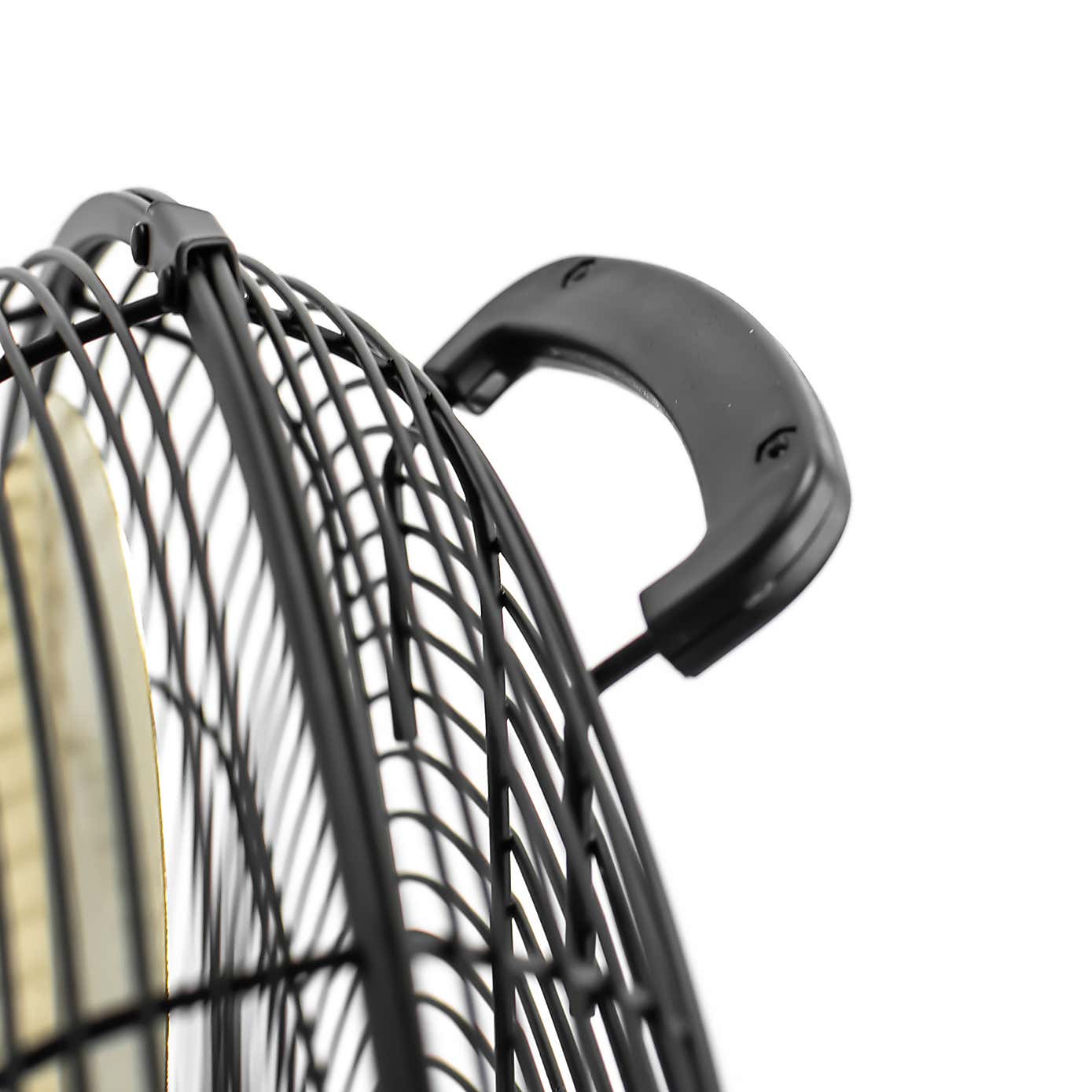 16” Matt Black Tripod Fan with Gold Blades