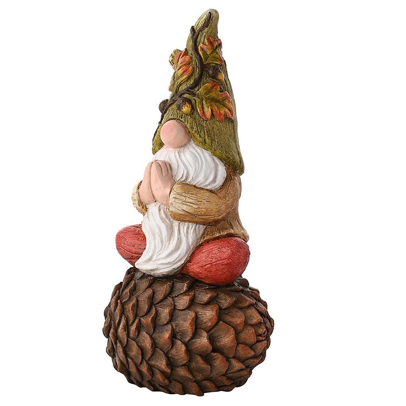Autumn Gnome Sat on Pinecone Indoor Outdoor Ornament