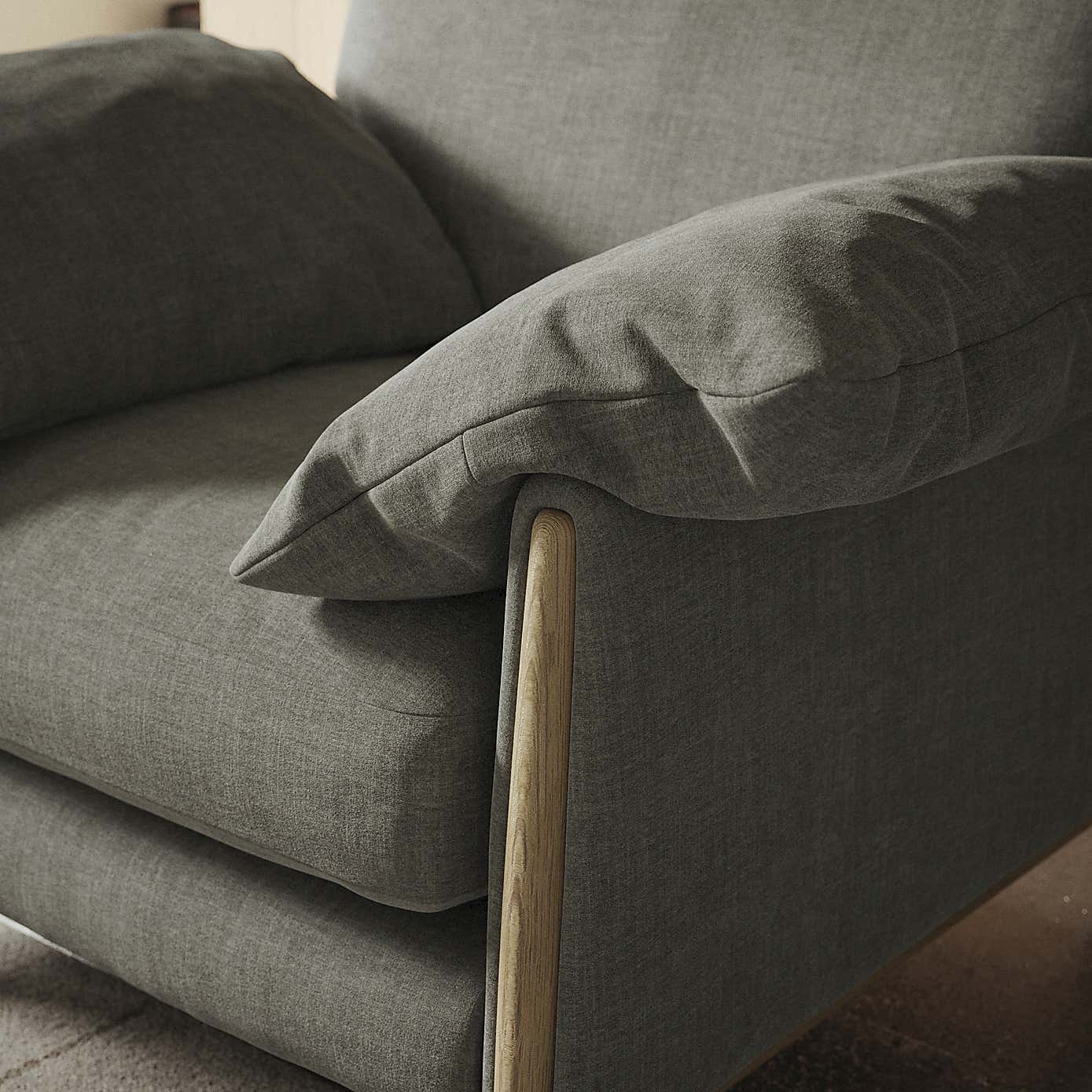 Hector Tonal Plush Chenille Snuggle Chair