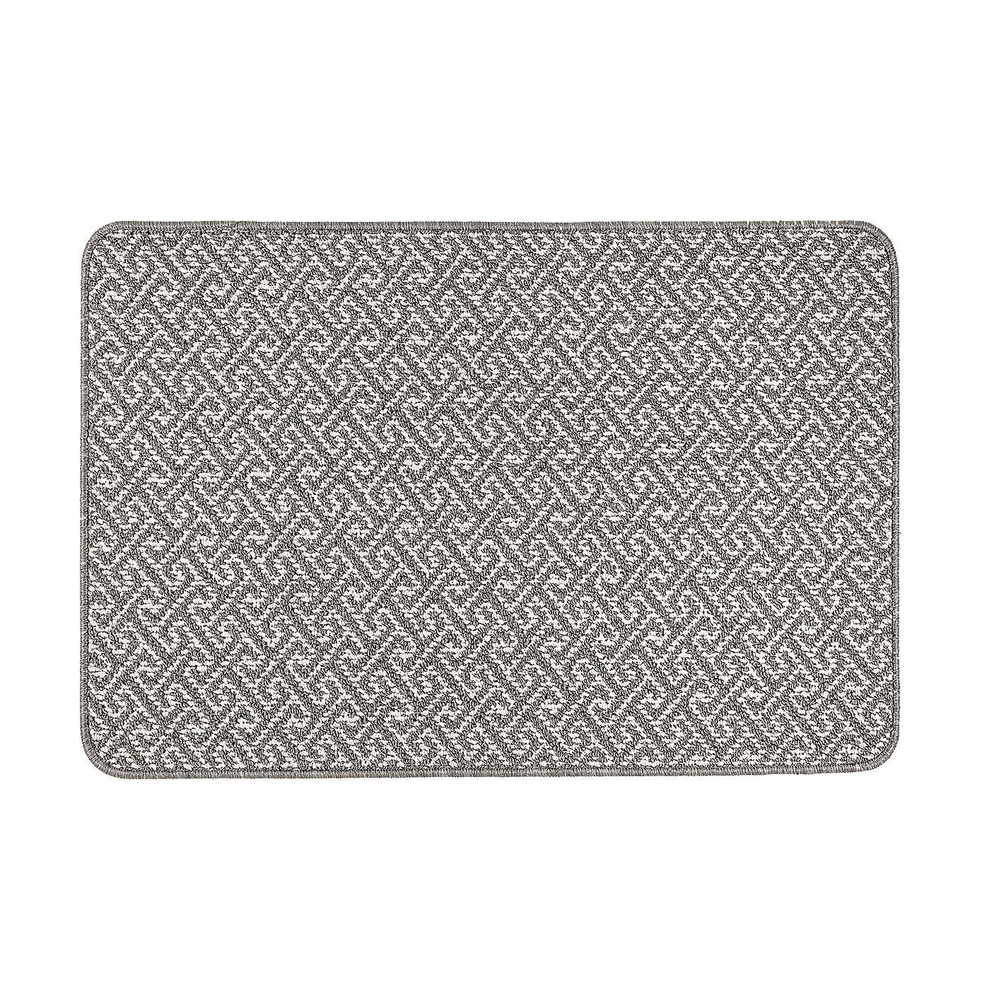 Marvel Boucle Greek Key Washable Doormat