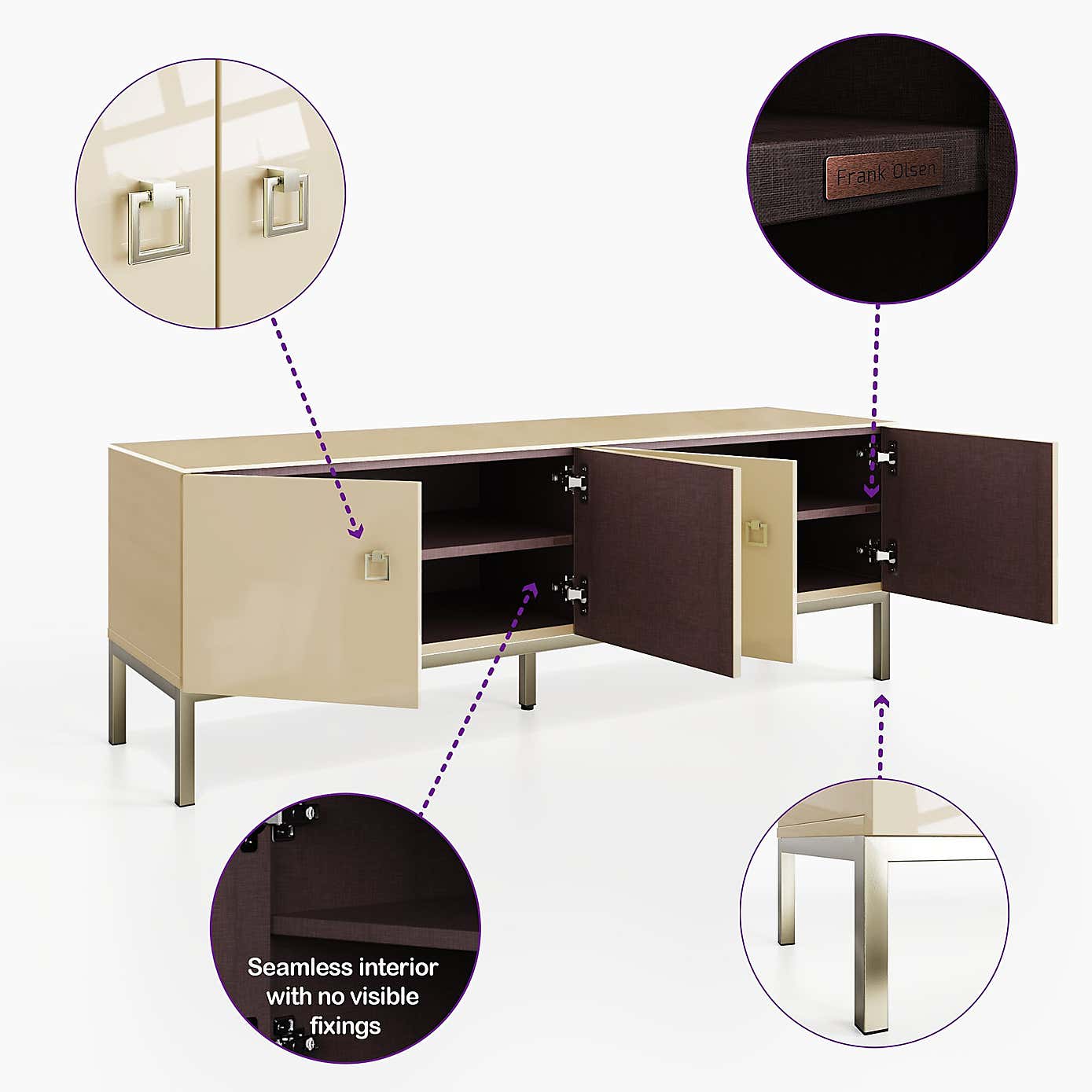 Lyra Low Smart TV Unit for TVs up to 70"