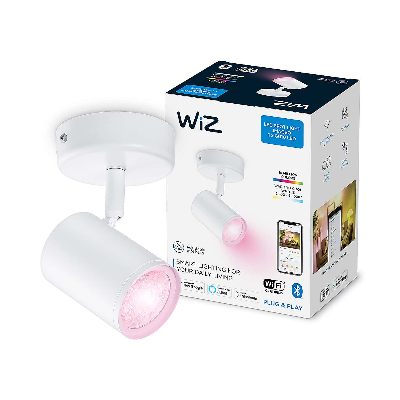 WiZ Imageo Smart 1 Light LED Adjustable Spotlight