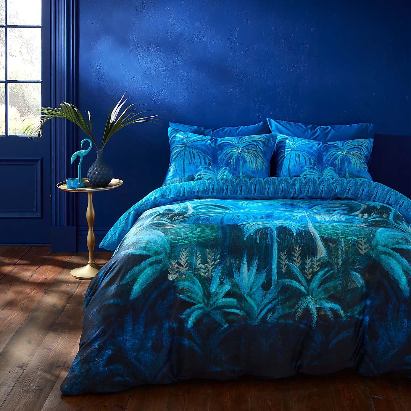 Matthew Williamson Midnight Palms Reversible Duvet Cover & Pillowcase Set