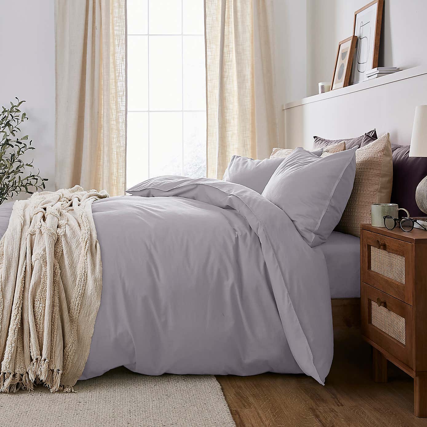 Recycled Cotton Duvet Cover and Pillowcase Set