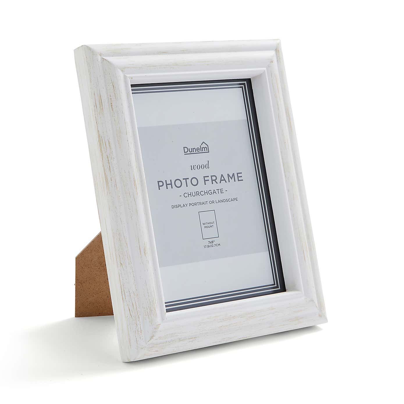 Churchgate Washed Wooden White Photo Frame